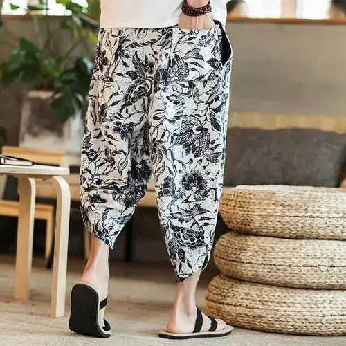 Designer Hajaruku Cotton Linen Pants Size US 32 / EU 48 - 2 Thumbnail