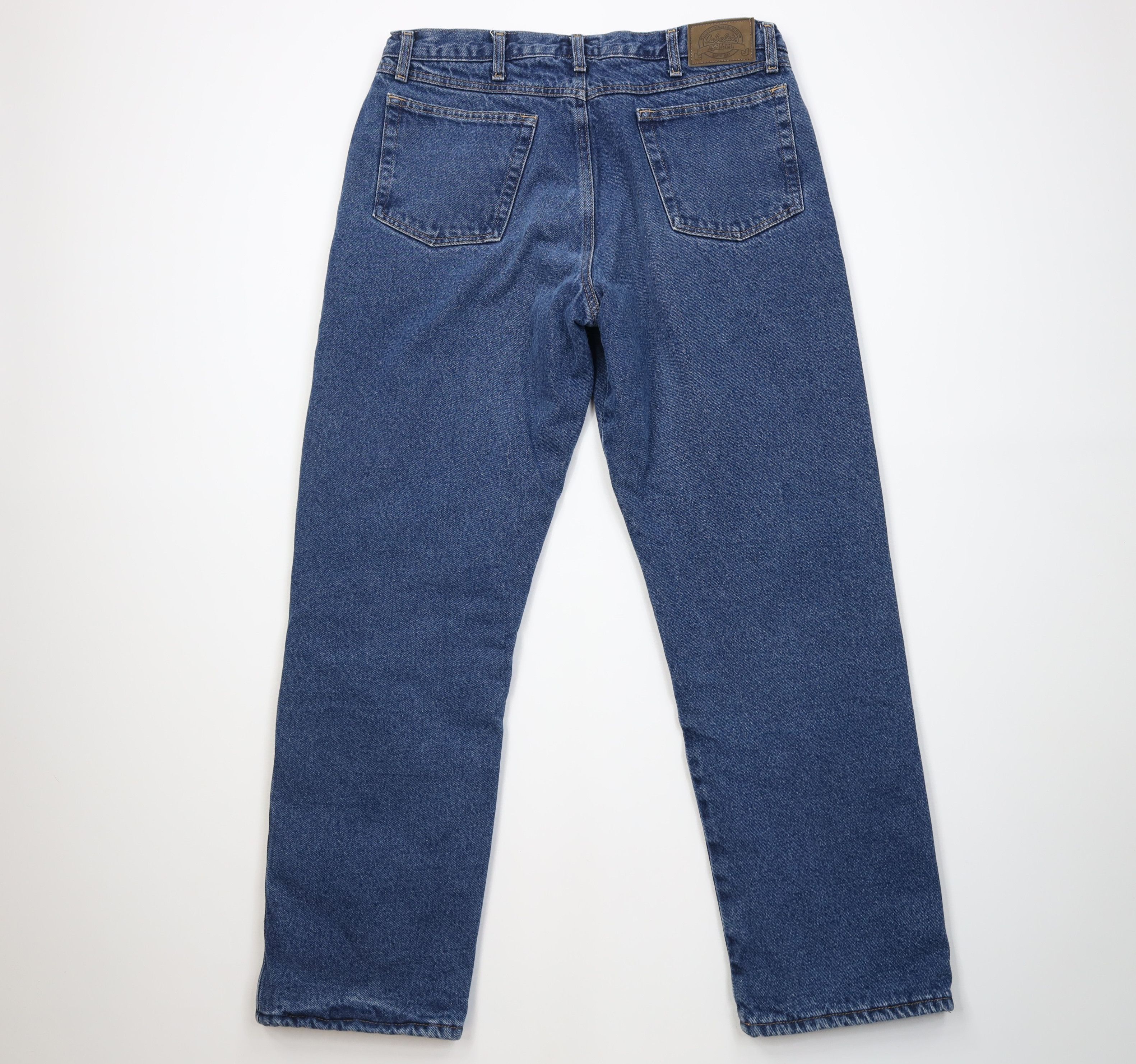 Cabelas Vintage Cabelas Lined Wide Leg Denim Jeans Blue Cotton Size US 36 / EU 52 - 10 Thumbnail