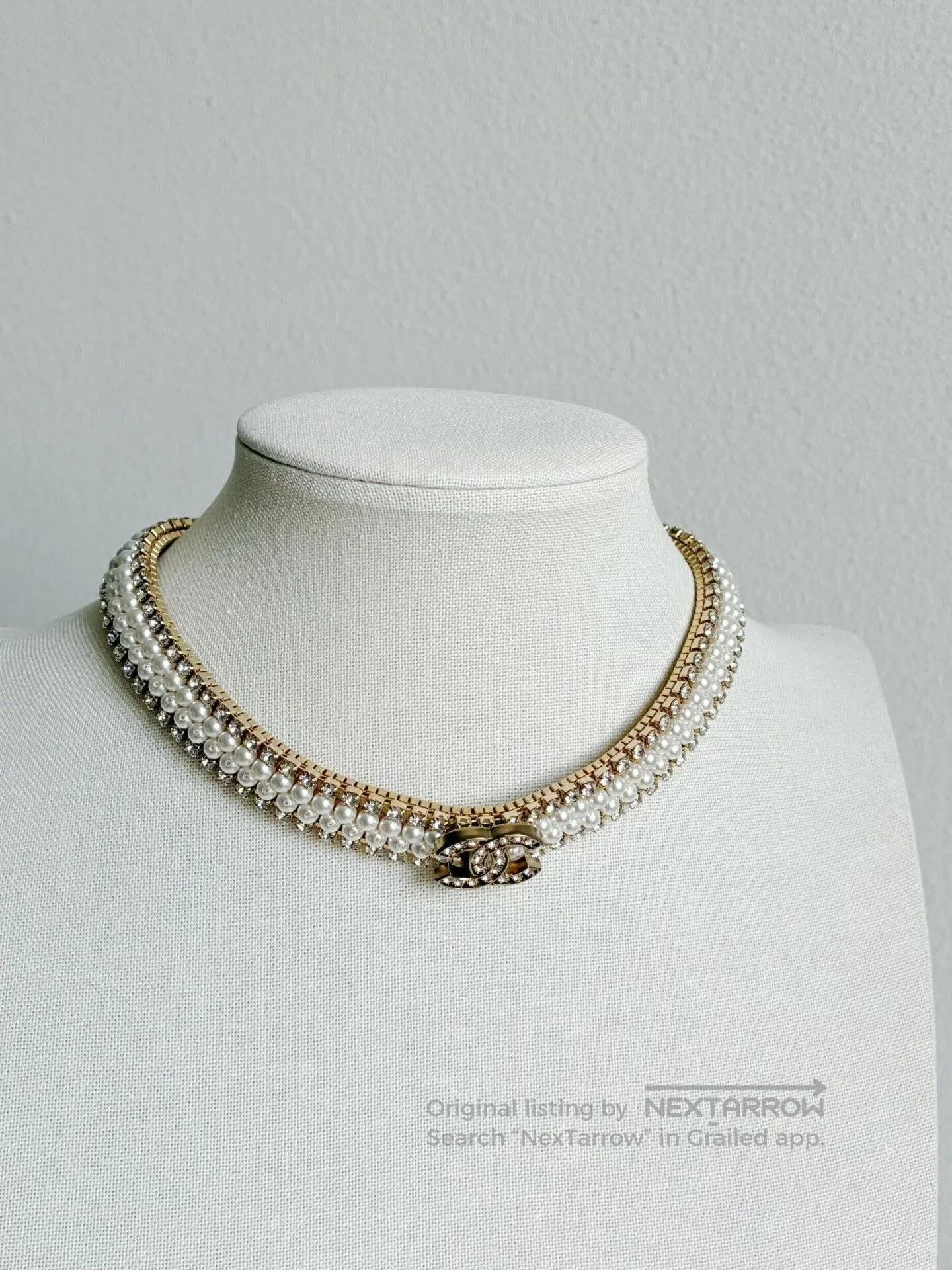Chanel Chanel 21A Pearl Diamond Choker. Size ONE SIZE - 1 Thumbnail