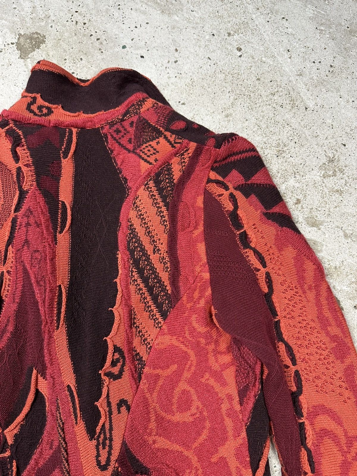Coogi × Vintage Vintage Y2K Coogi Style Wool Viscose Knit Cardigan Sweater Size US XS / EU 42 / 0 - 14 Thumbnail