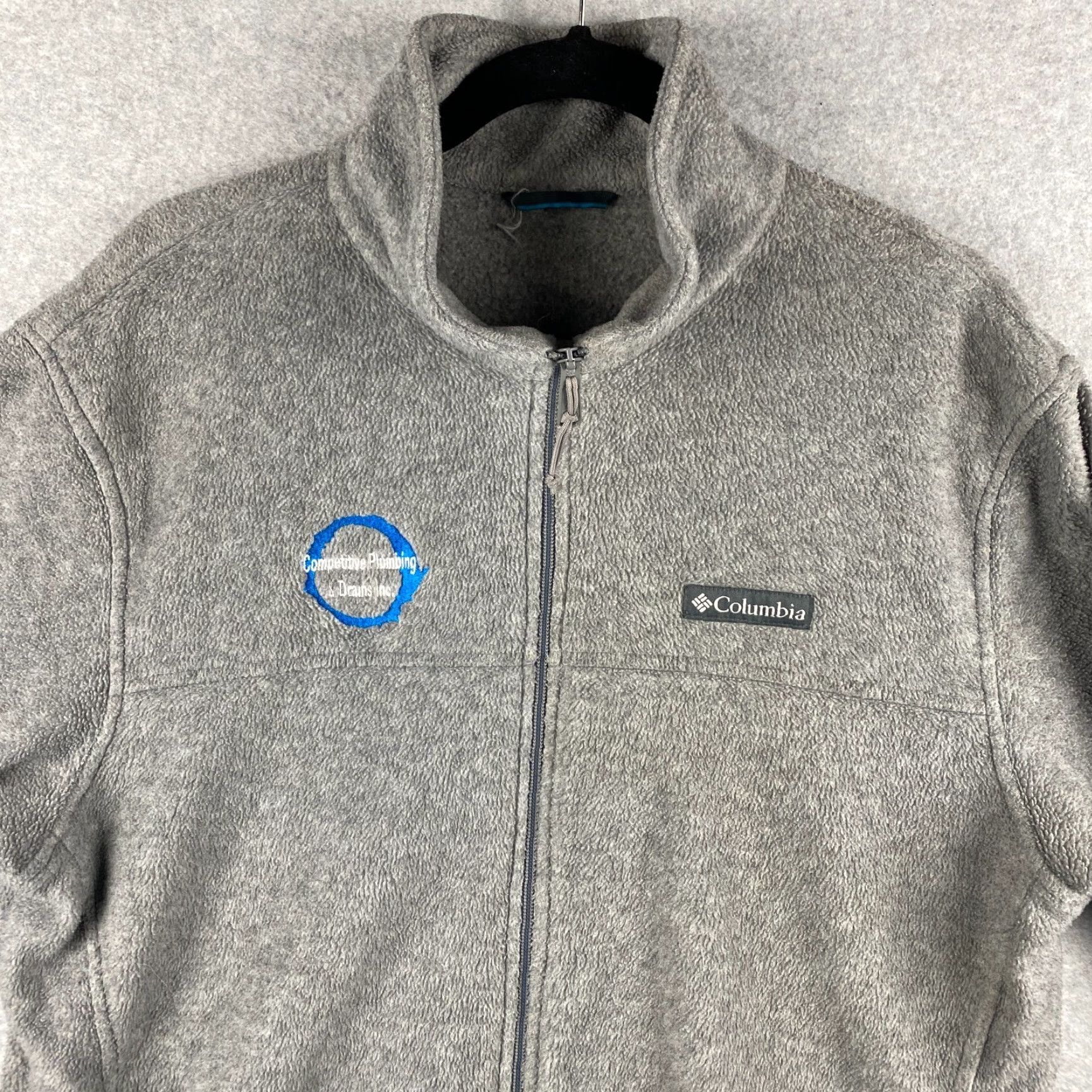 Vintage Columbia Jacket Mens L Gray Fleece Full Zip Casual Windbreaker Regular Fit Front Pockets Logo All Seasons Size US L / EU 52-54 / 3 - 2 Thumbnail