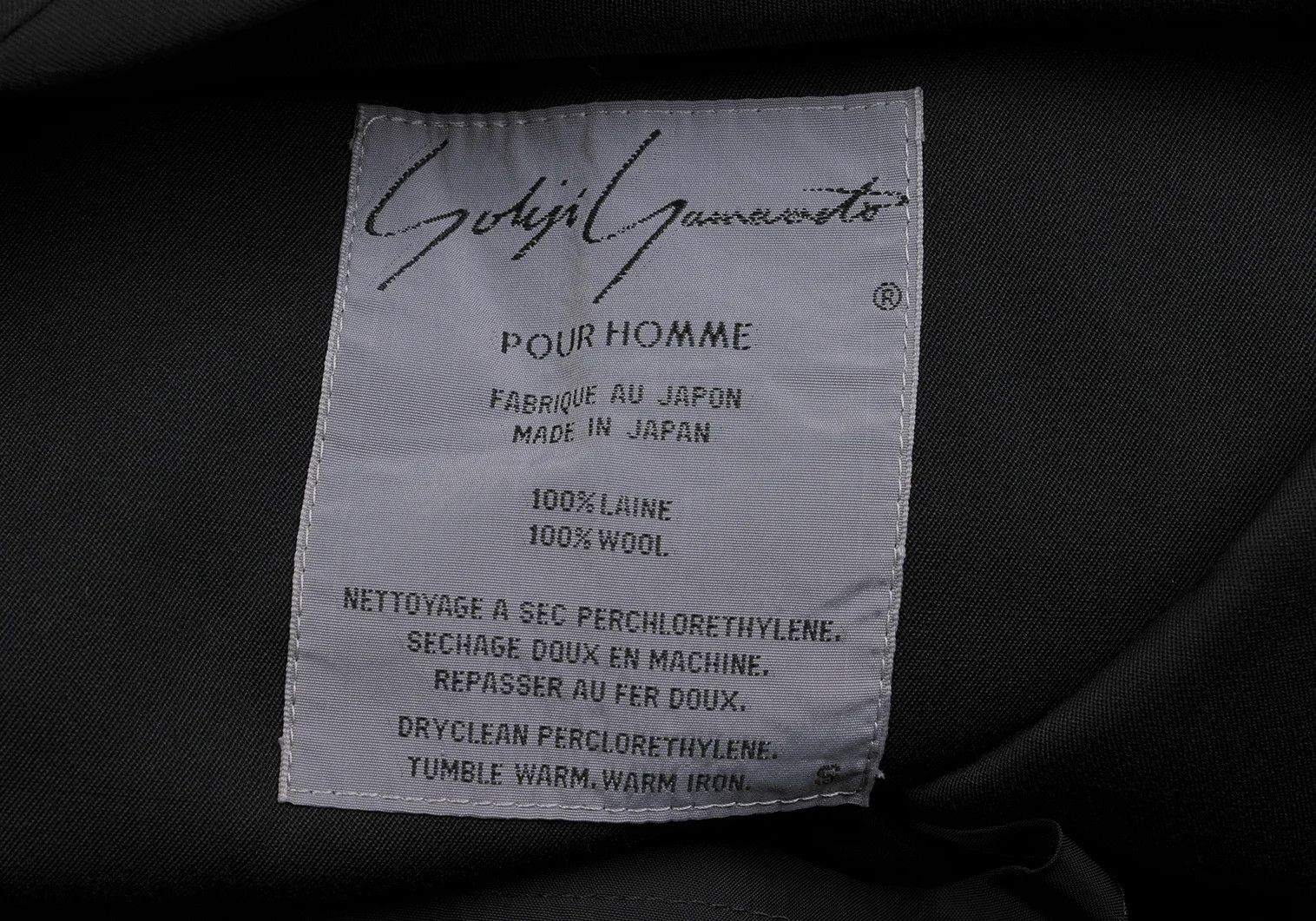 Yohji Yamamoto Yohji Yamamoto Wool Gabardine Jacket Black M Size US M / EU 48-50 / 2 - 15 Thumbnail