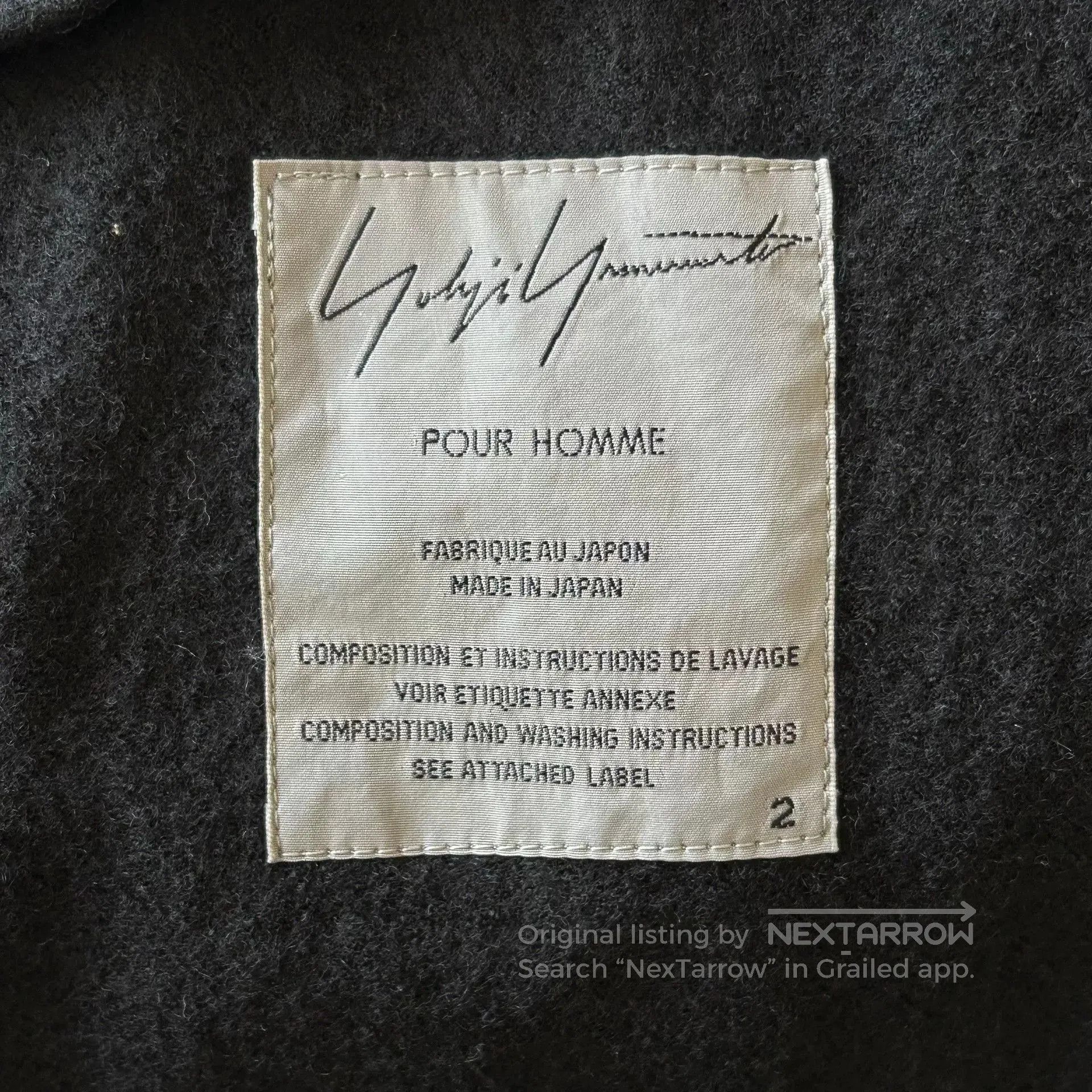 yohji yamamoto black wool suit jacket.