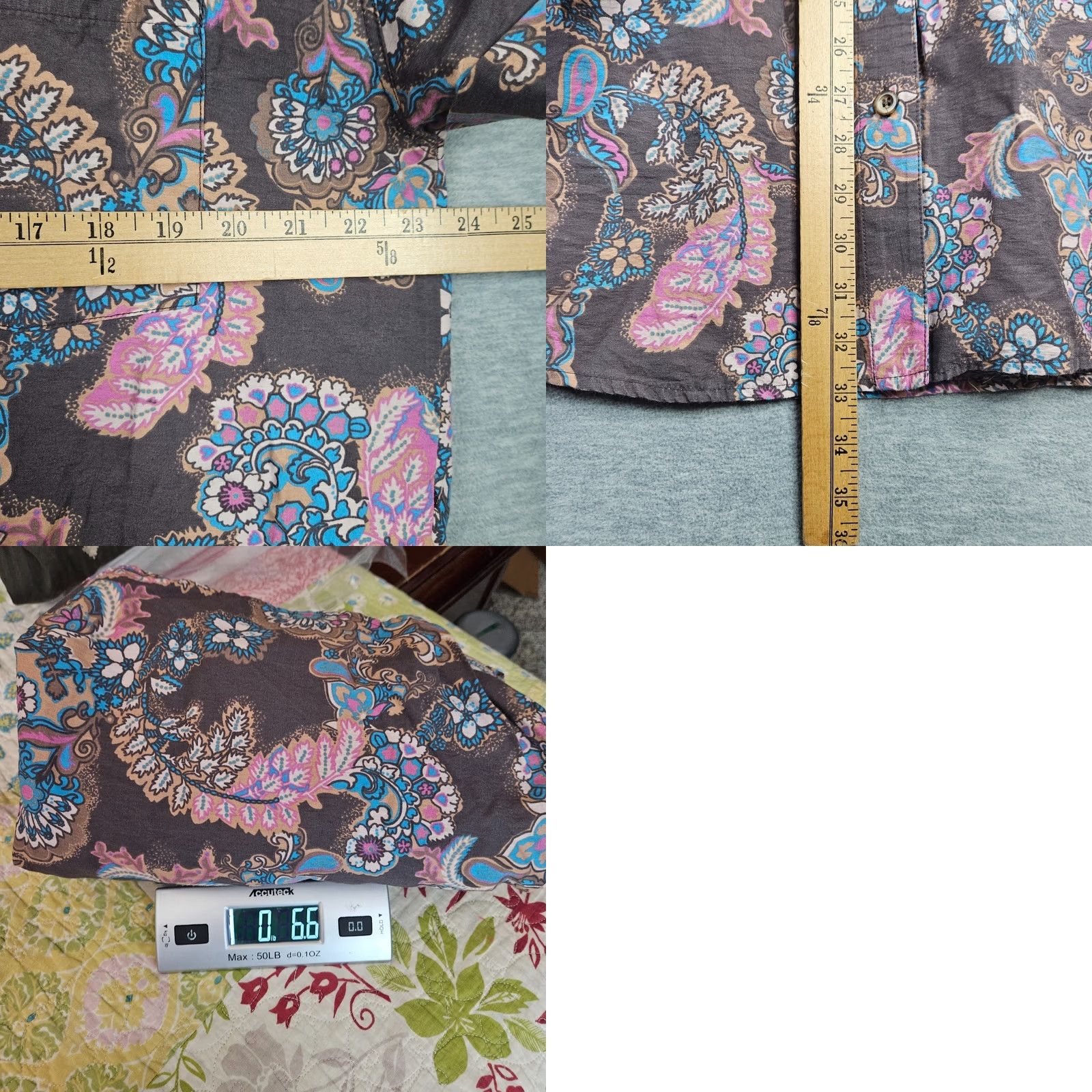Vintage We The Free Size M Poolside Printed Oversized Boyfriend Button Up Shirt Size M / US 6-8 / IT 42-44 - 8 Thumbnail