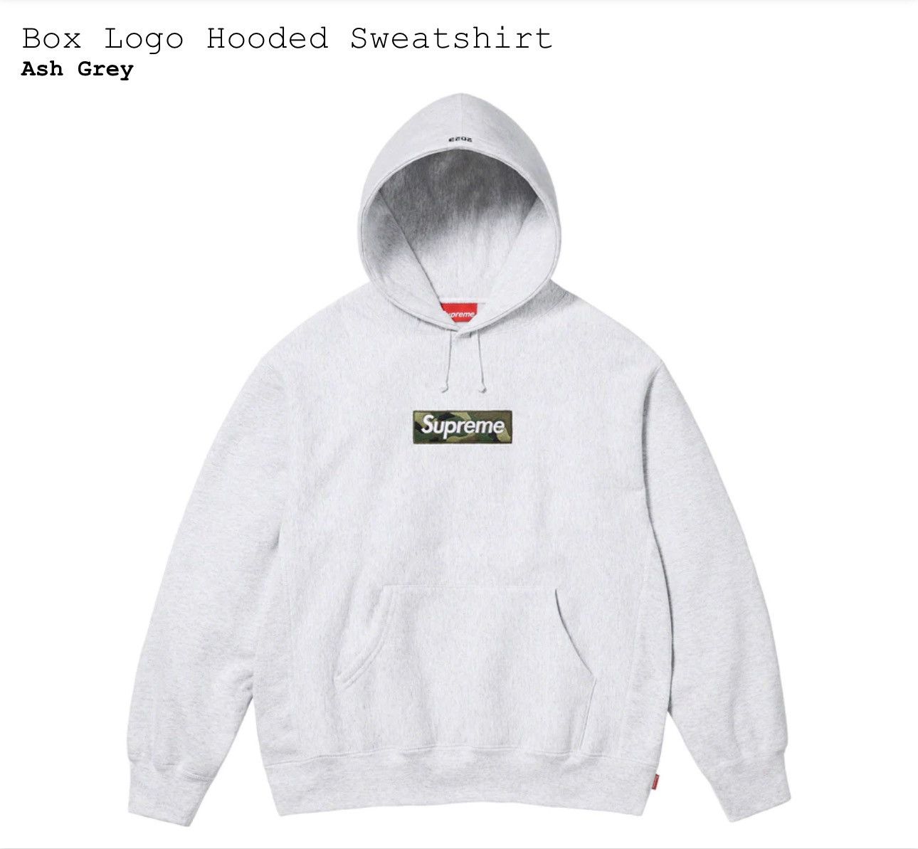 Supreme Supreme Ash Gray Box Logo Hoodie Medium FW23 New Confirmed Grailed