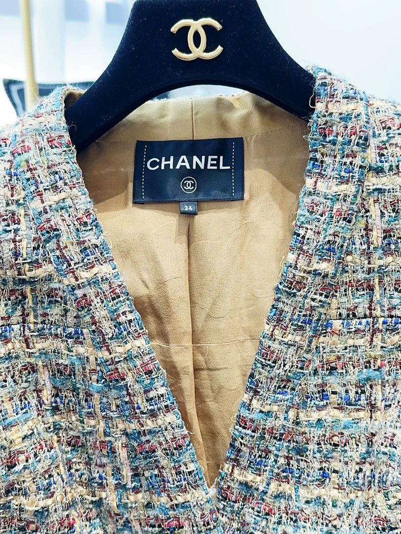Chanel Chanel 19A Egyptian series gold tweed gold-plated glitter Size XXS / US 00 / IT 34 - 4 Thumbnail