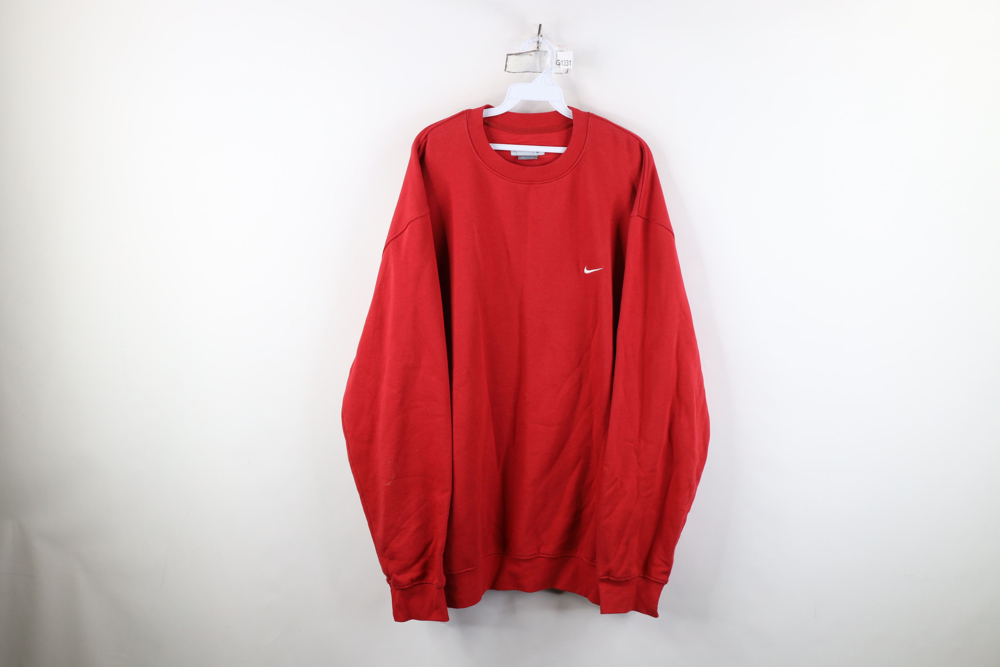 Vintage Y2K Nike Scott Mini Swoosh Crewneck Sweatshirt Red