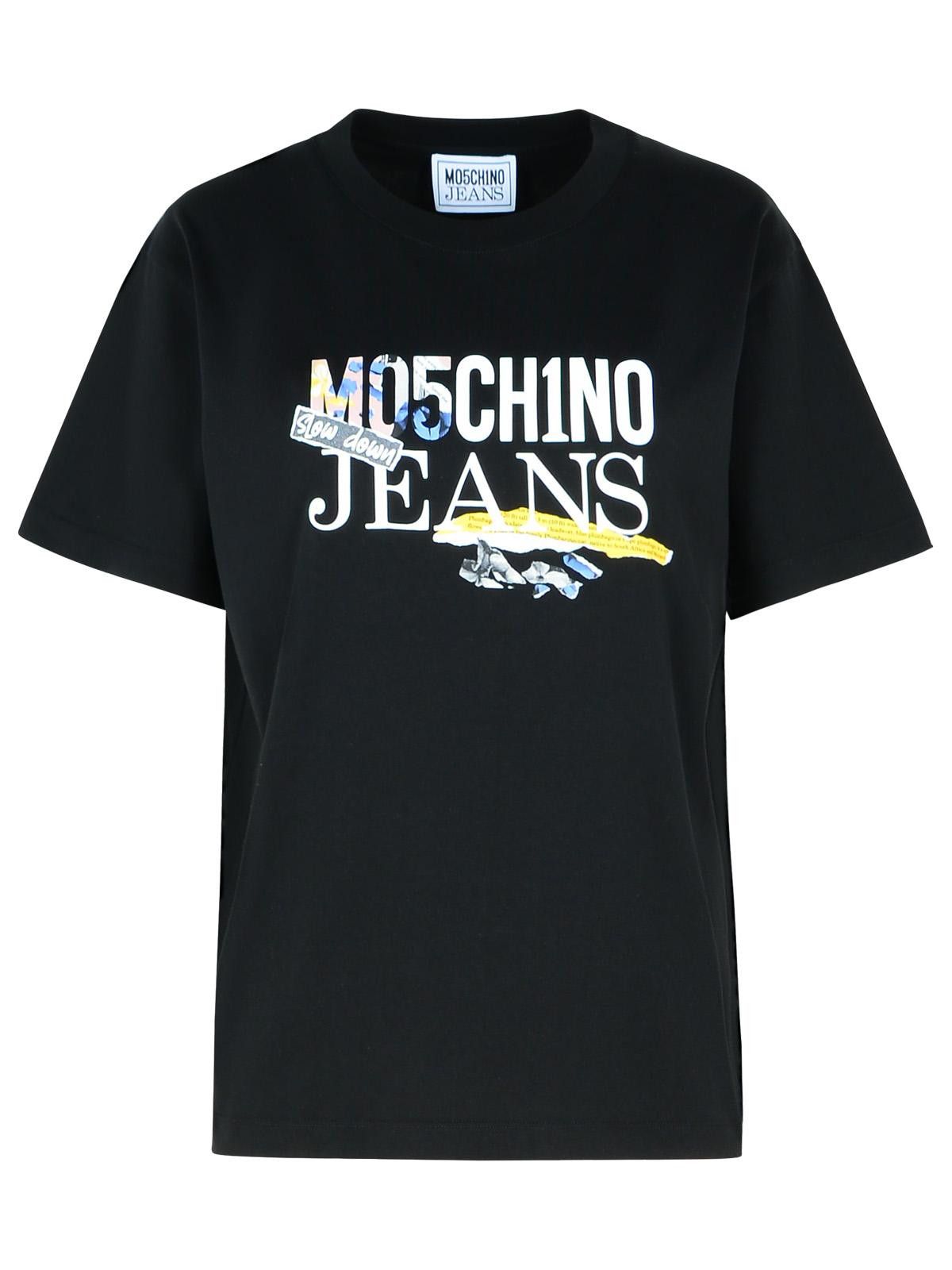 Moschino MOSCHINO JEANS Black Cotton T-Shirt Size S / US 4 / IT 40 - 1 Thumbnail