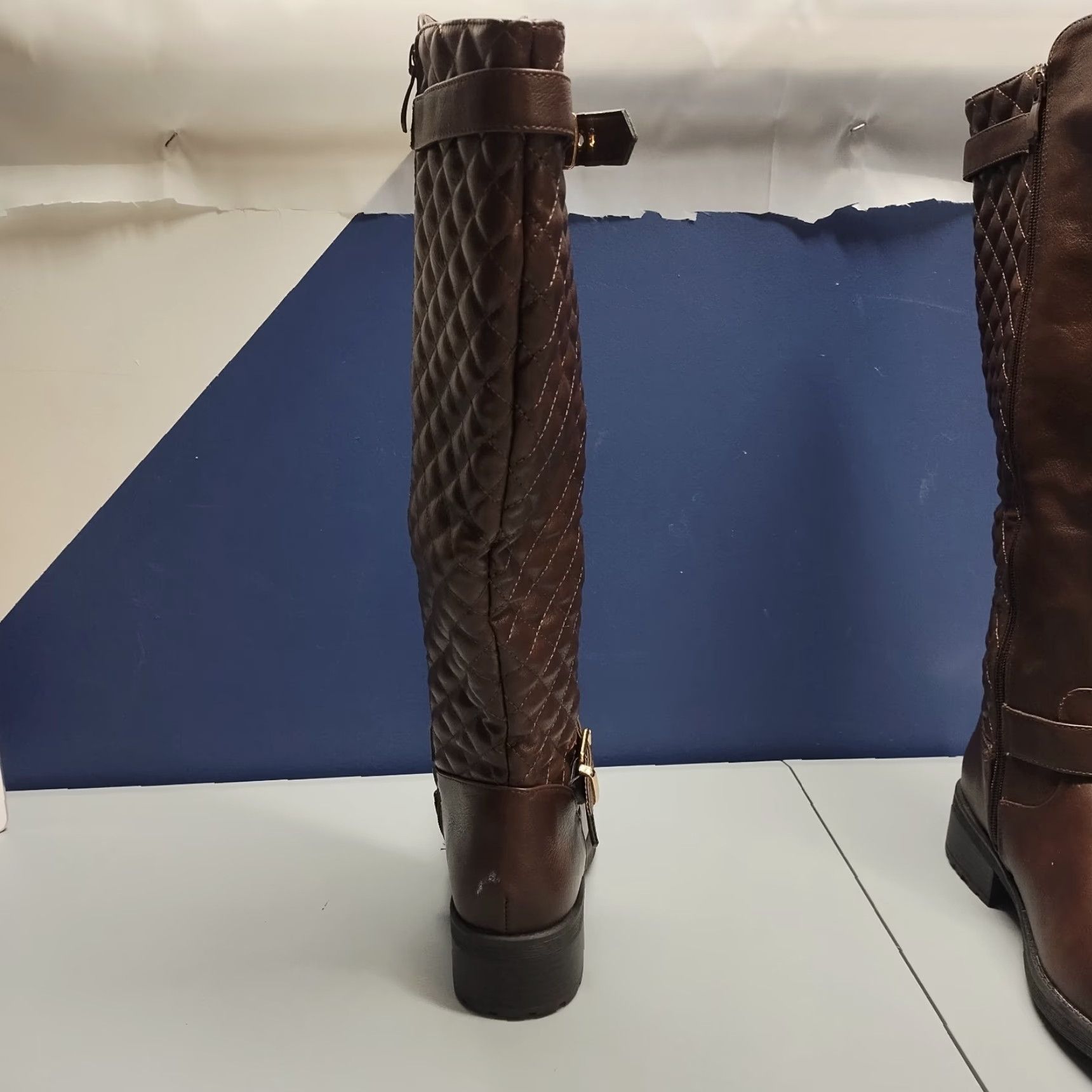 Talbots Dream Pairs Womens Size 7 Brown Lined Round Toe Knee High Boots with Side Zipper Size US 7 / IT 37 - 3 Thumbnail