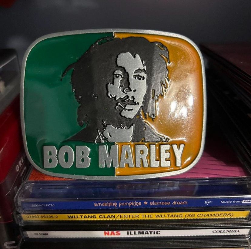 Vintage Bob Marley Belt Buckle Rasta Reggae Y2K