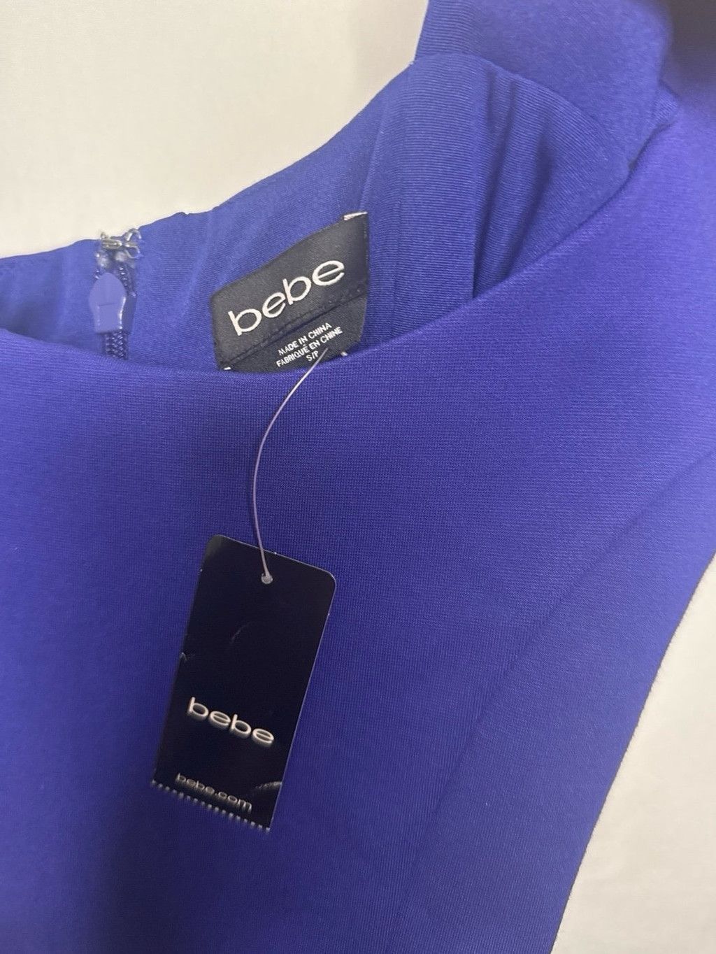Bebe NWT Bebe Mariah peplum pencil open back blue dress sz Sm Size S / US 4 / IT 40 - 5 Thumbnail