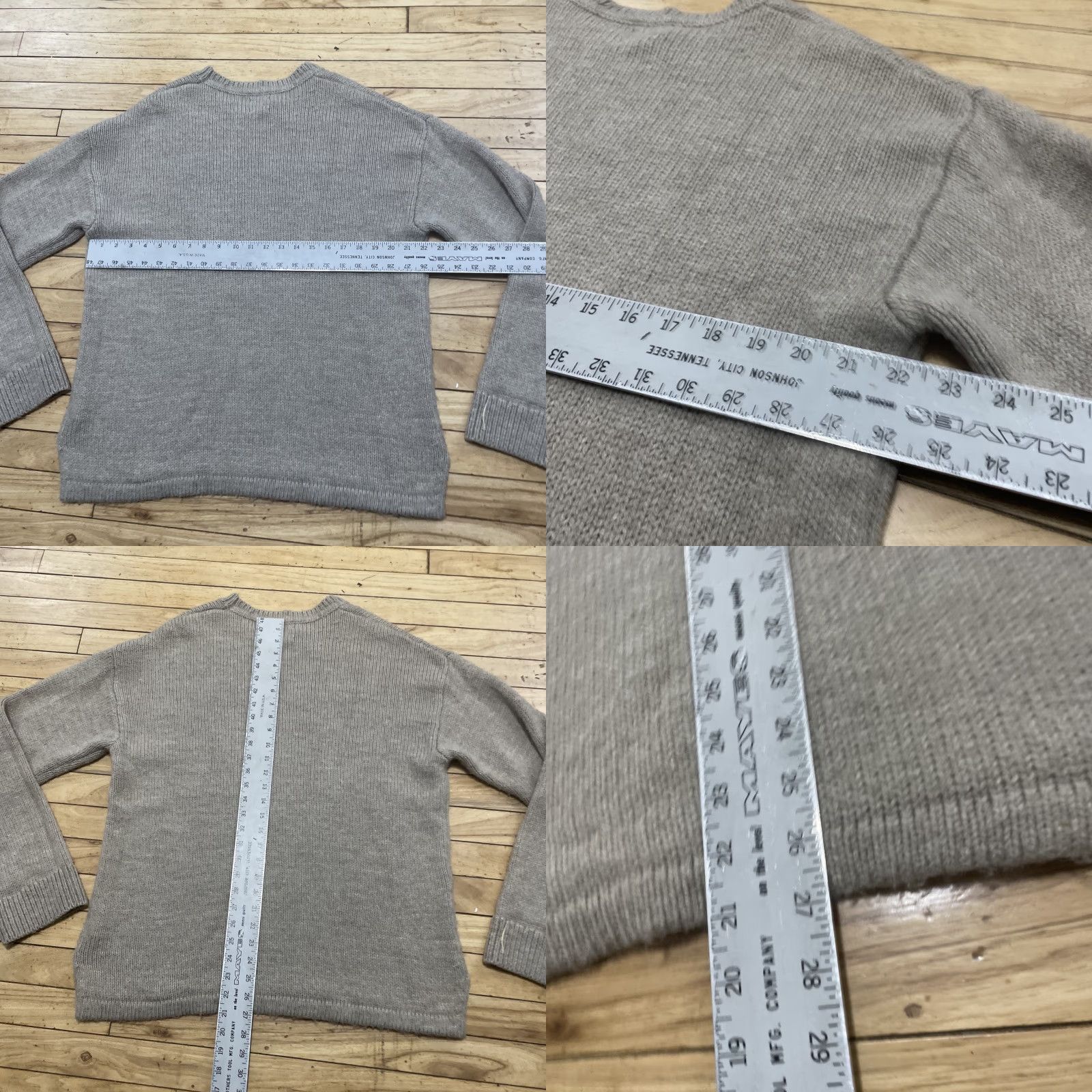 Gap VINTAGE Gap wool textured knit sweater Men L Beige Nutmeg Old Money Capsule layer Pullover Knit Crew Neck Long Sleeve Regular Wool/Nylon Casual Mens Size US L / EU 52-54 / 3 - 8 Thumbnail