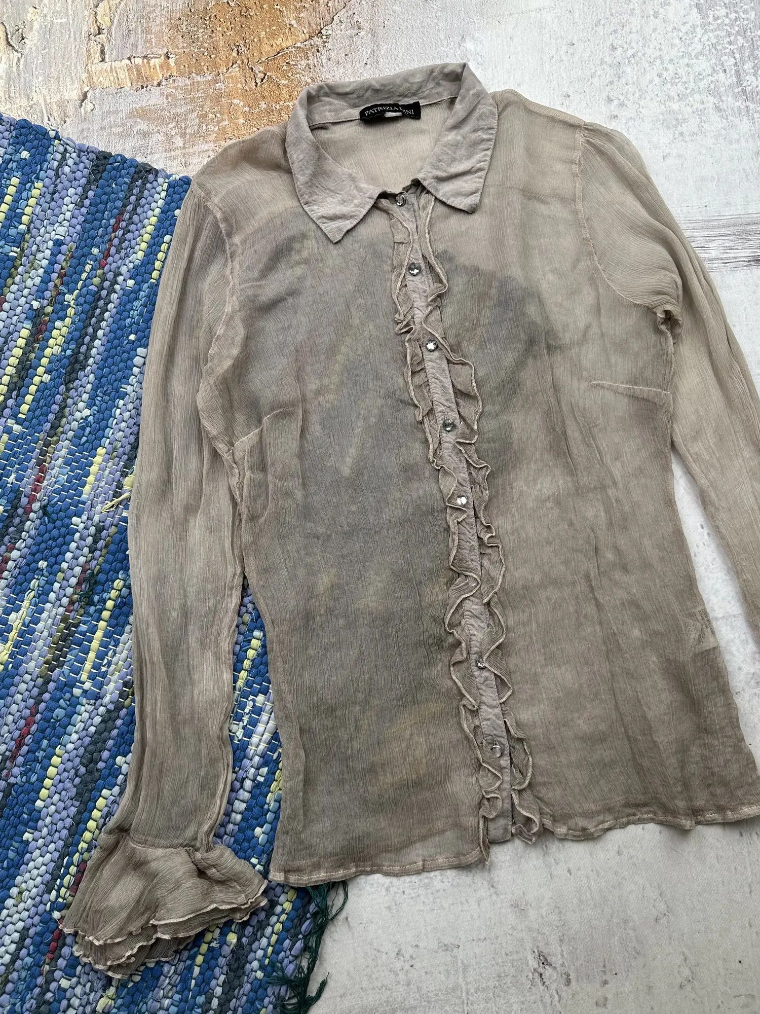 Vintage Vintage Mesh Silk Blouse A192D15(552) Size M / US 6-8 / IT 42-44 - 2 Thumbnail