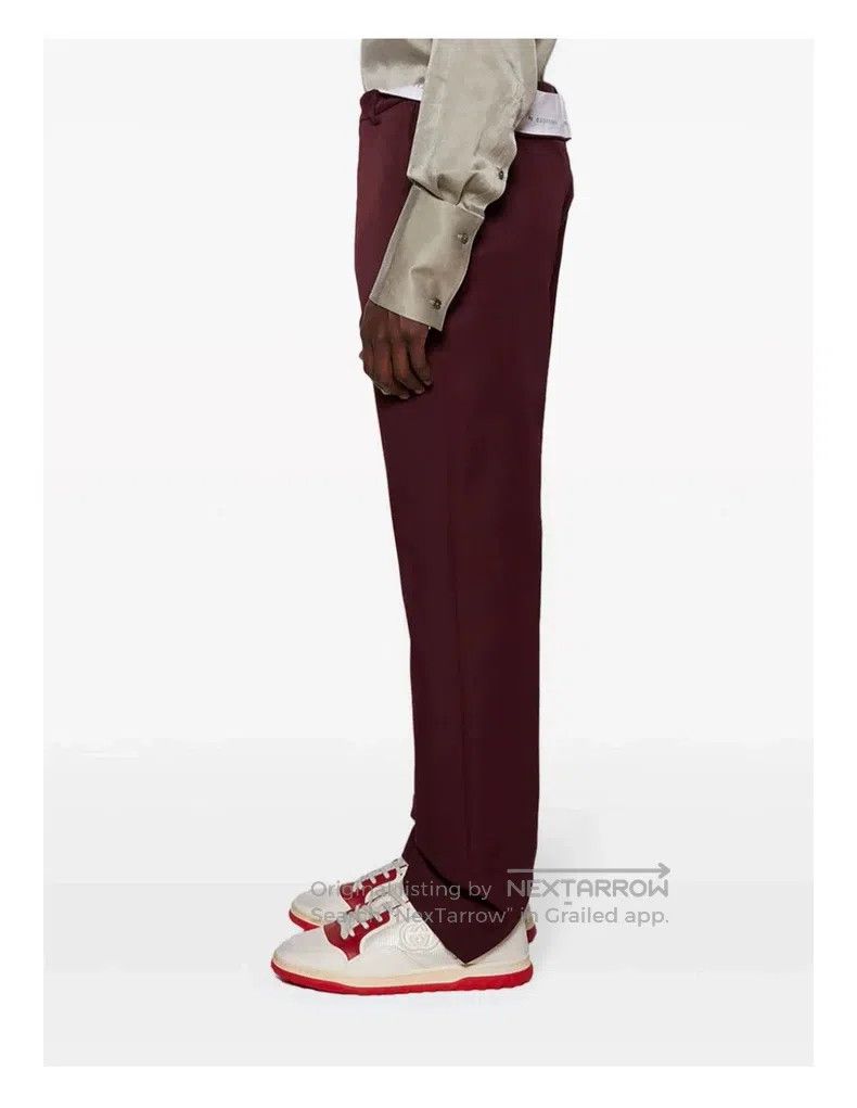 Martine Rose Martine Rose Wine-red flip-edged trousers, boots and trous Size US 34 / EU 50 - 1 Thumbnail