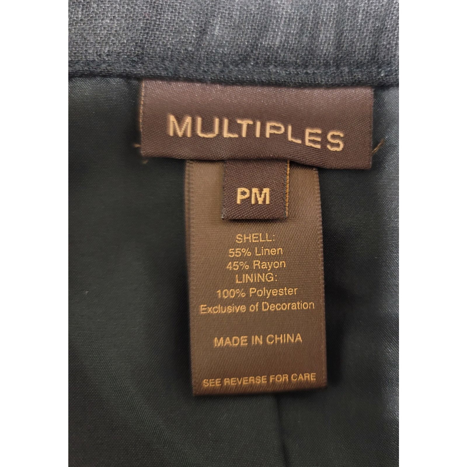 Other Multiples Black Embroidered Beaded A-Line Skirt PM Lined Size 31" - 4 Thumbnail