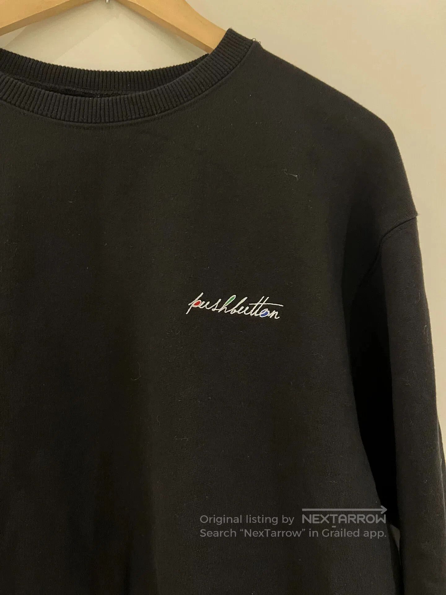 pushBUTTON Black Oversized Women's Sweatshirt by pushBUTTON. Size M / US 6-8 / IT 42-44 - 2 Thumbnail
