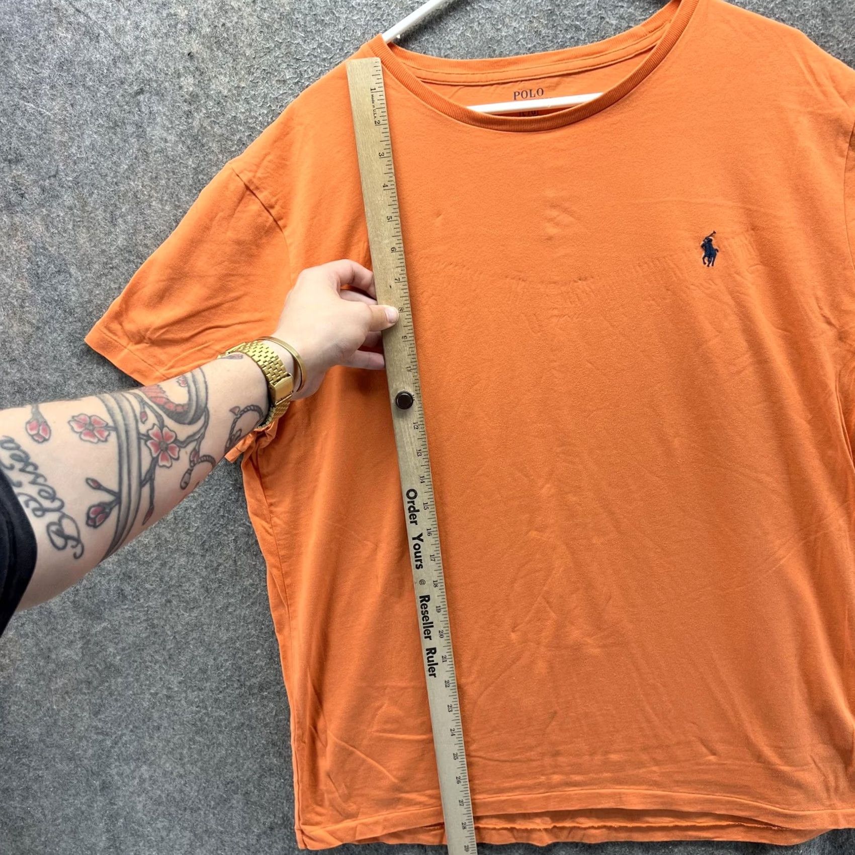 Polo Ralph Lauren Polo Ralph Lauren Shirt Mens Large Orange Crewneck Cotton Pony Logo Tee Size US L / EU 52-54 / 3 - 7 Thumbnail