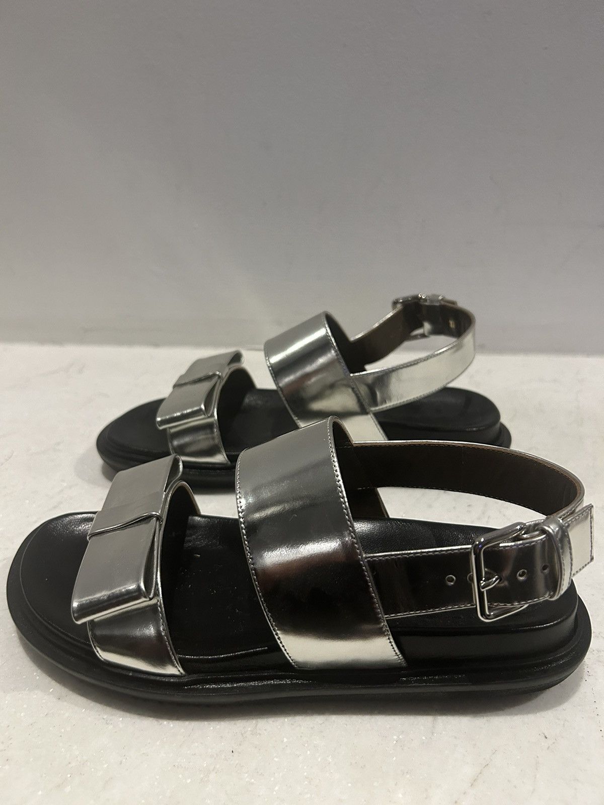 Marni New in box marni silver bow sandals. Size US 7 / IT 37 - 1 Thumbnail
