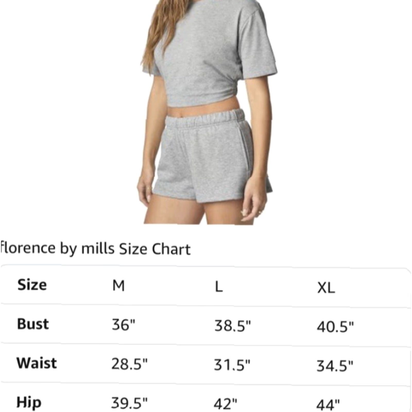 Vintage VINTAGE florence by mills Women's Garden Party Elastic-Back Tee - Heather Gray - Lg Crop Top Womens Size L / US 10 / IT 46 - 7 Thumbnail