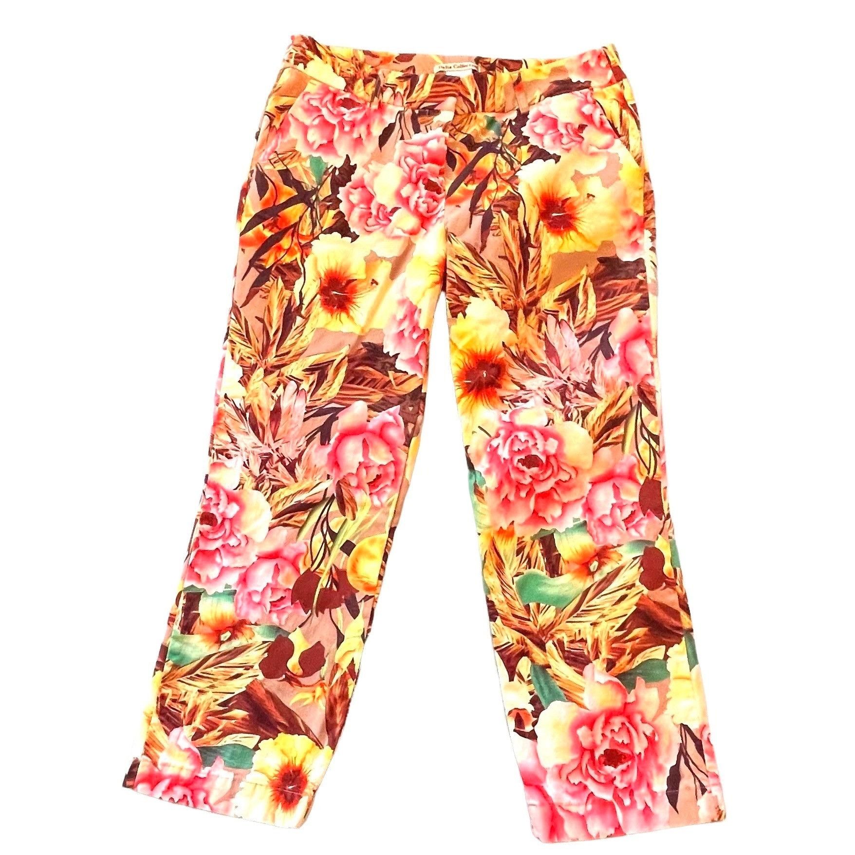 Other Women's Capri Pants Tropical Floral Size 2 Stretch Dalia Col Size 26" / US 2 / IT 38 - 5 Thumbnail