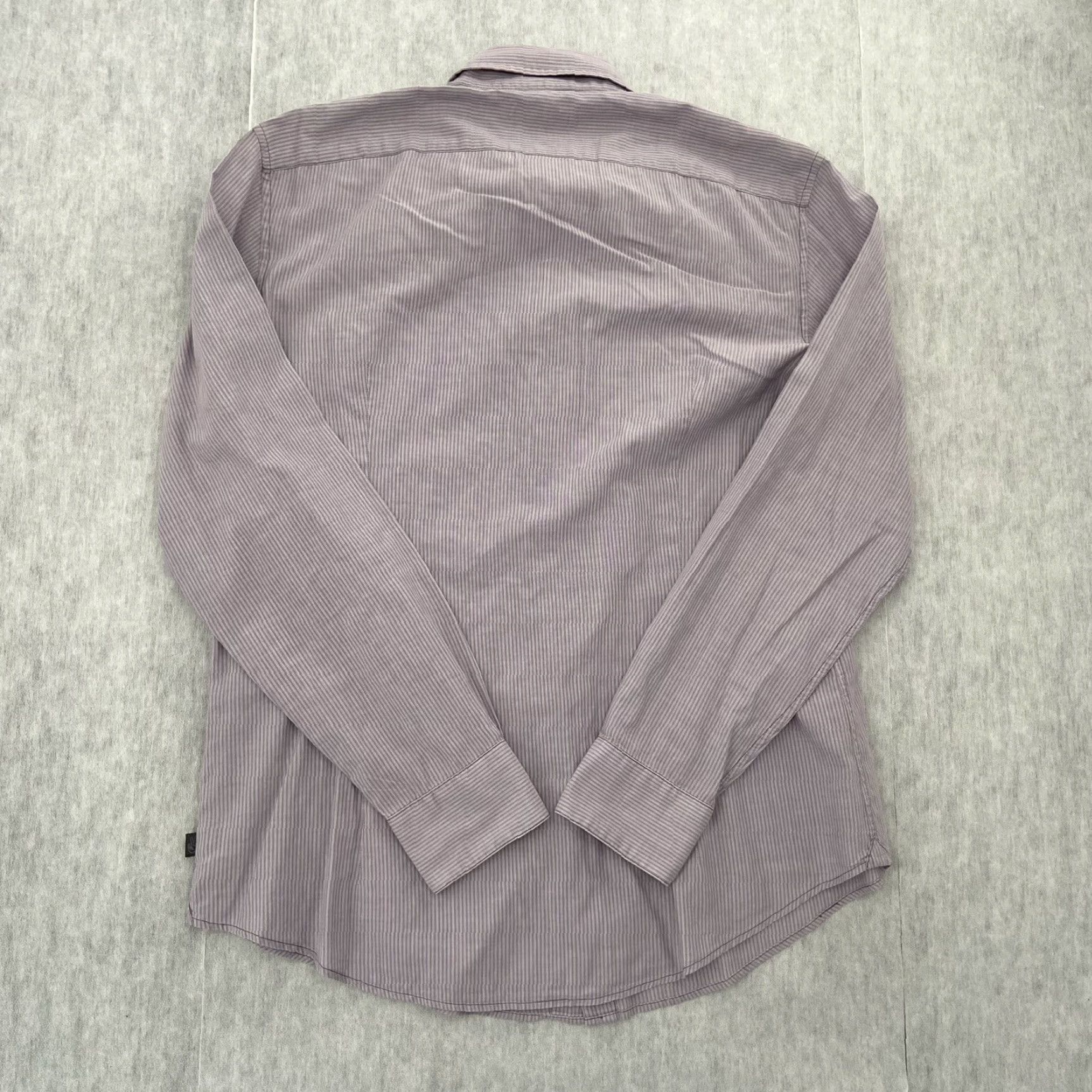 John Varvatos John Varvatos Shirt Adult Small Purple Striped Button-Up Long Sleeve Cotton Mens S Size US S / EU 44-46 / 1 - 2 Thumbnail