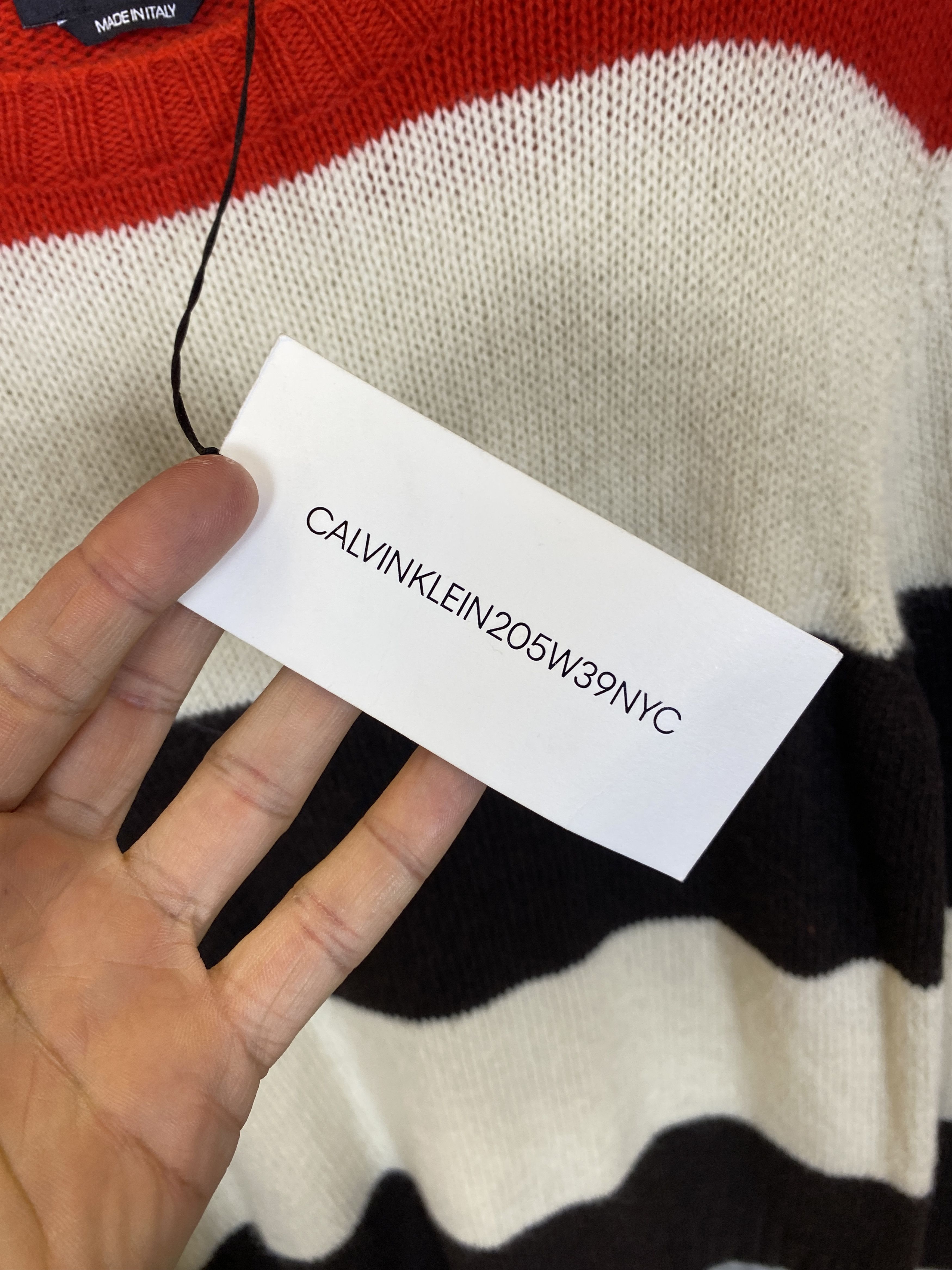 Calvin Klein 205W39NYC NWT CALVIN KLEIN 205W39NYC X RAF SIMONS STRIPE SWEATER Size US S / EU 44-46 / 1 - 5 Thumbnail