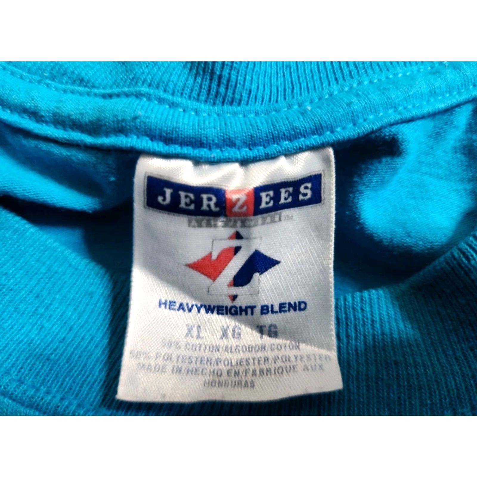 Jerzees VINTAGE Jerzees T-Shirt Mens XL Cruzan Rum 2005 Production Distressed Blue Crew Neck Short Sleeve Cotton Size US XL / EU 56 / 4 - 7 Thumbnail