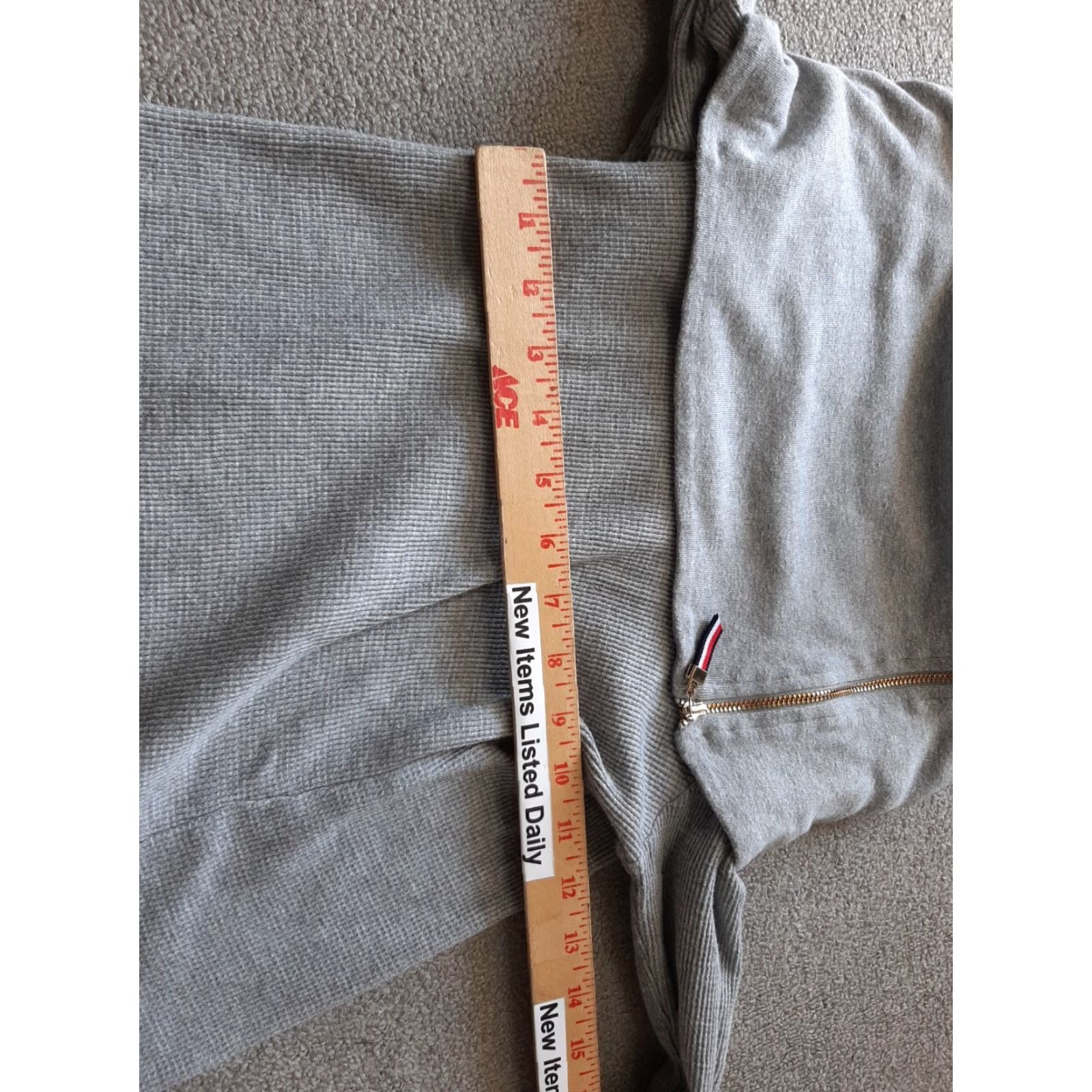 Tommy Hilfiger Tommy Hilfiger Women's S Thermal Long Sleeve Top Gray Blouse Size S / US 4 / IT 40 - 4 Thumbnail