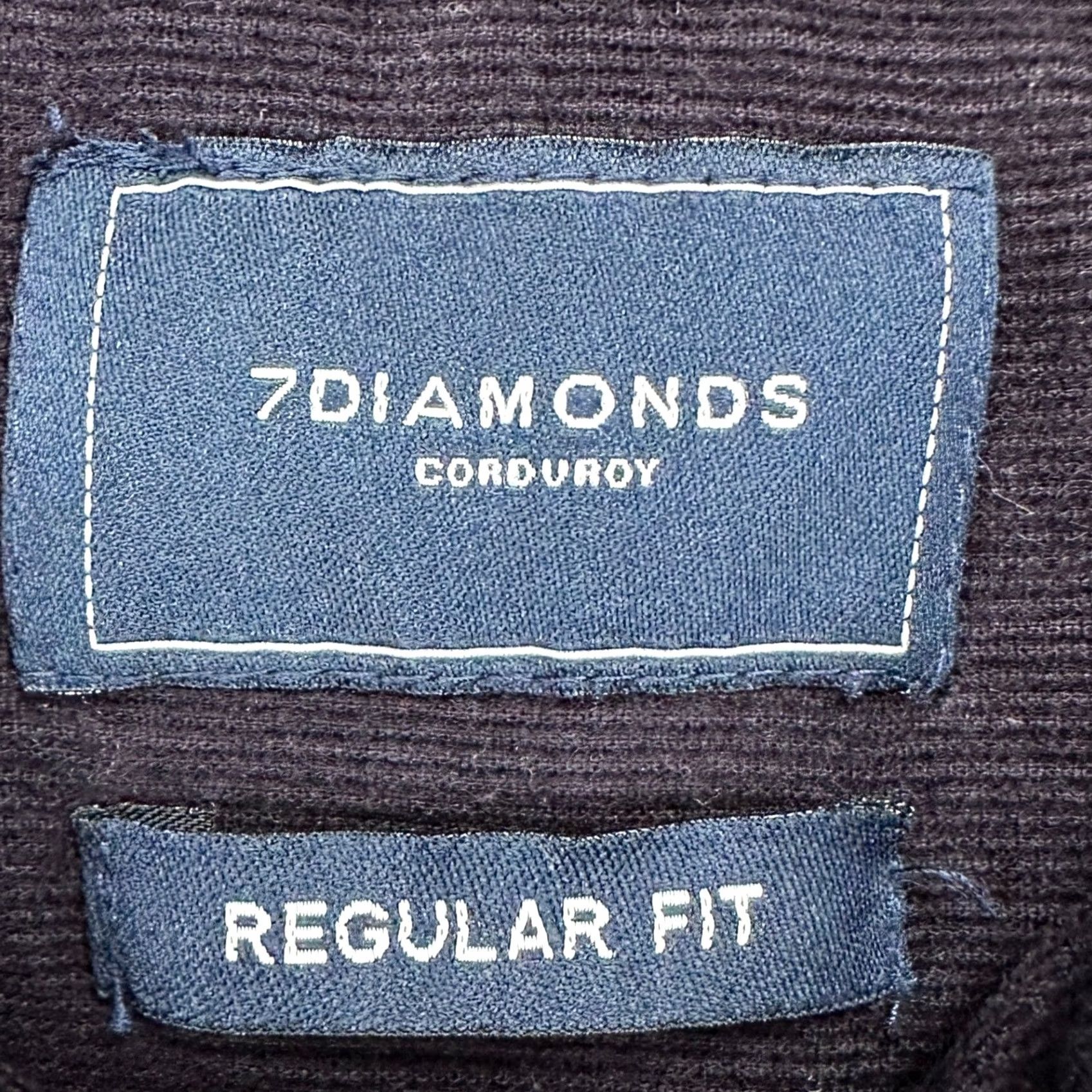 Vintage 7 Diamonds Corduroy Shirt Mens Large Purple Pocket Regular Fit Button-Down Cotton Size US L / EU 52-54 / 3 - 4 Thumbnail