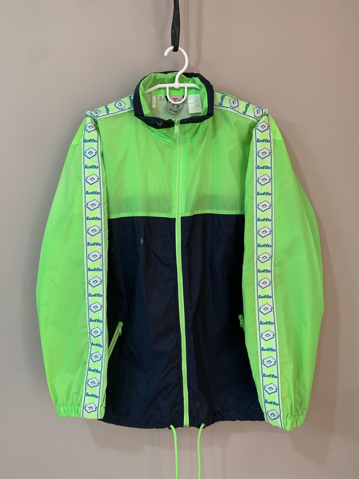 Vintage 90s Lotto Italy Football Zip Light Jacket Medium
