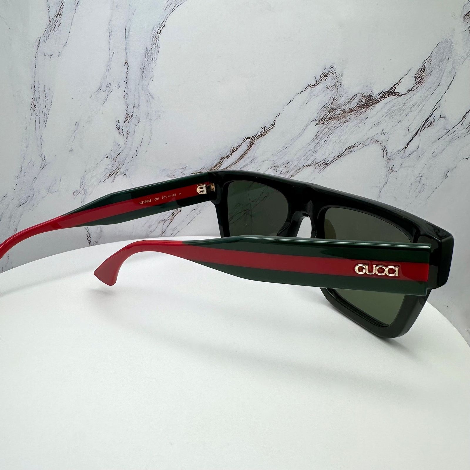 Gucci New GUCCI Sunglasses Black Classic Web Arm Authentic 2025 Size ONE SIZE - 12 Thumbnail
