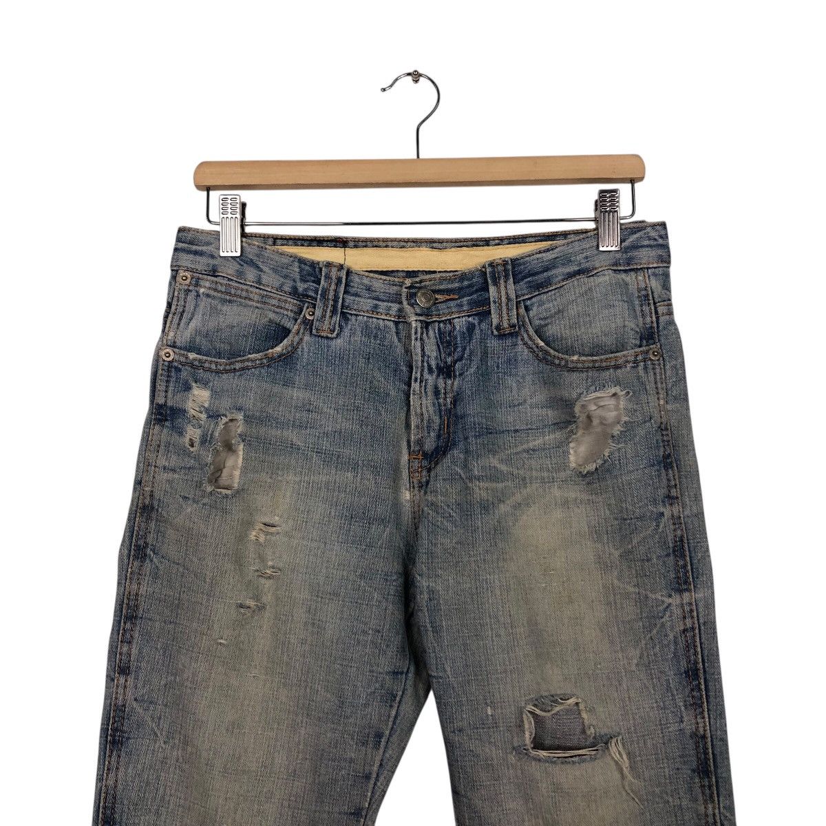 Japanese Brand Hysteric Glamour Vintage Distressed Straight Leg Denim Size 30" / US 8 / IT 44 - 4 Thumbnail