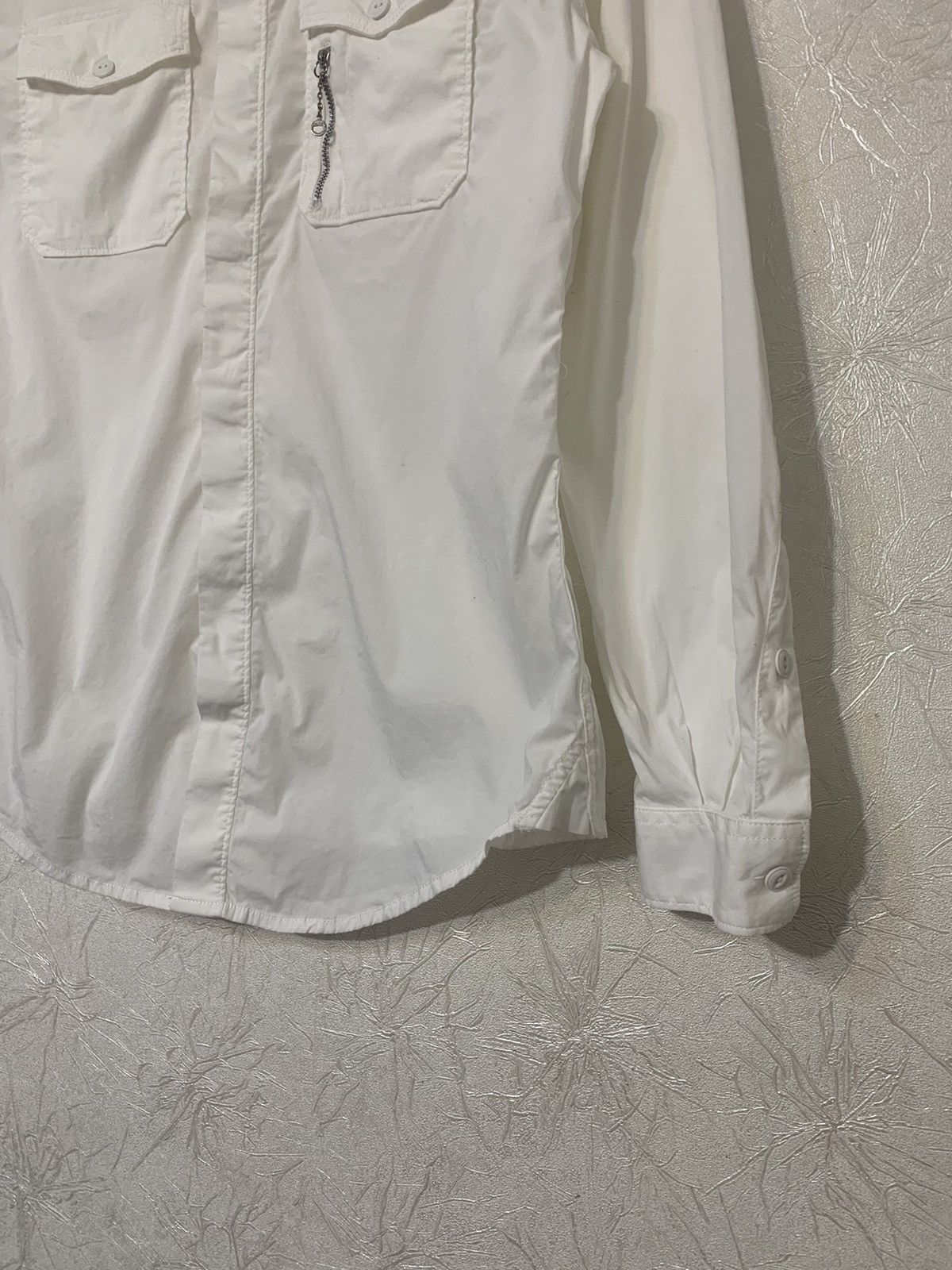 Diesel × Vintage Diesel White Men’s Slimfit Avant Garde Shirt Button Up Small Size US S / EU 44-46 / 1 - 3 Thumbnail