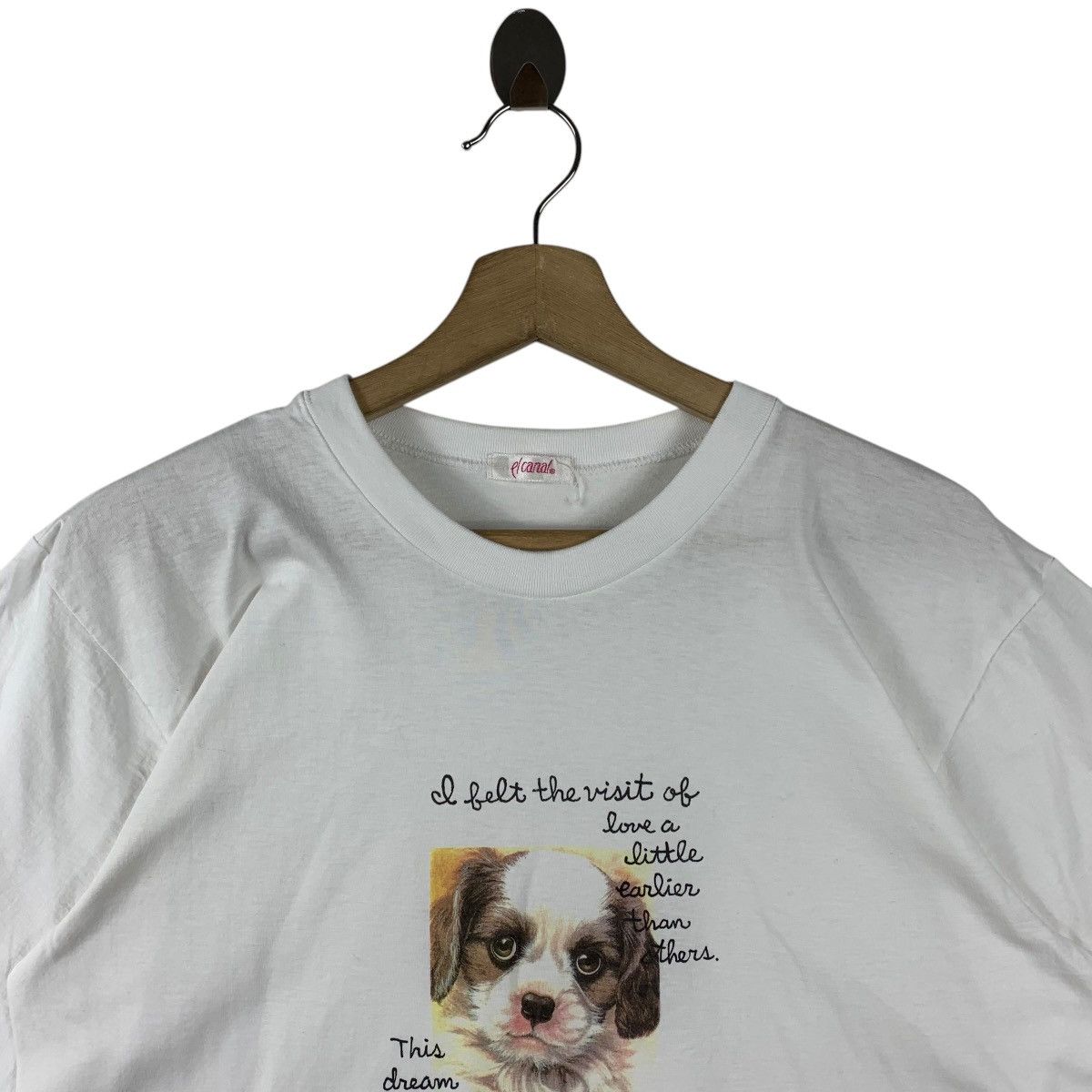 Vintage Vintage ELCANAL dog art printed tee Size US M / EU 48-50 / 2 - 2 Thumbnail
