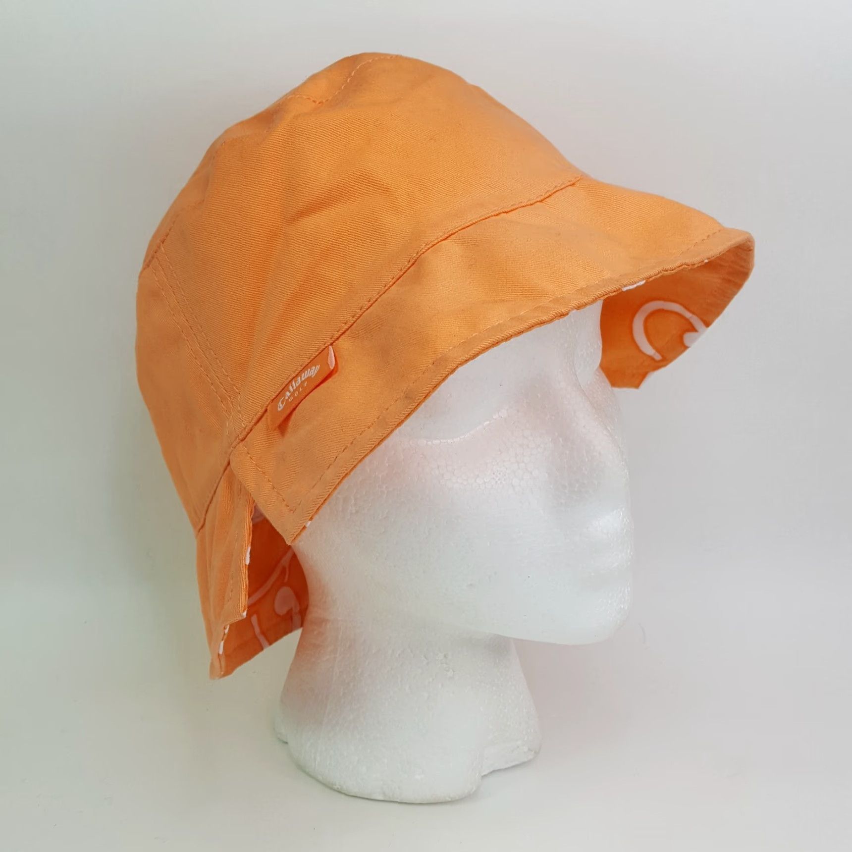 Callaway Callaway Golf Reversible Orange Women's One Size Outdoor Bucket Hat Hat Packable Twill Cotton 100% Casual Sports Outdoor 90s Womens Size ONE SIZE - 5 Thumbnail