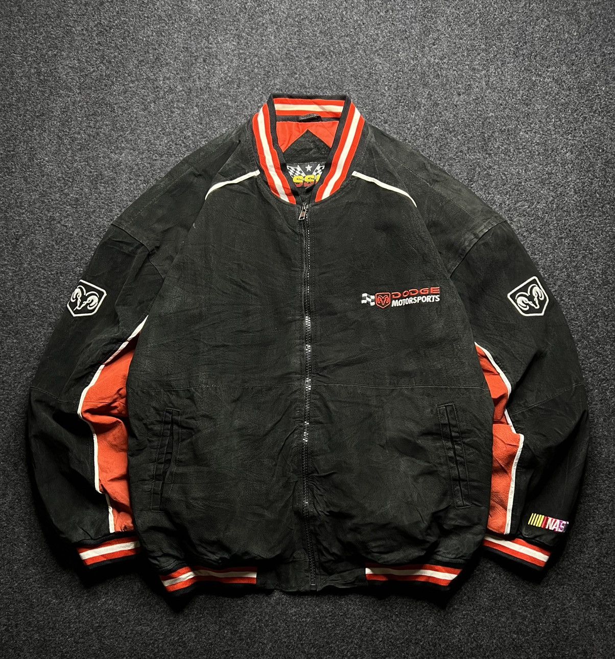 Other VTG NASCAR Essex Dodge Motorsports Real Suede Leather Jacket Size US XL / EU 56 / 4 - 4 Thumbnail
