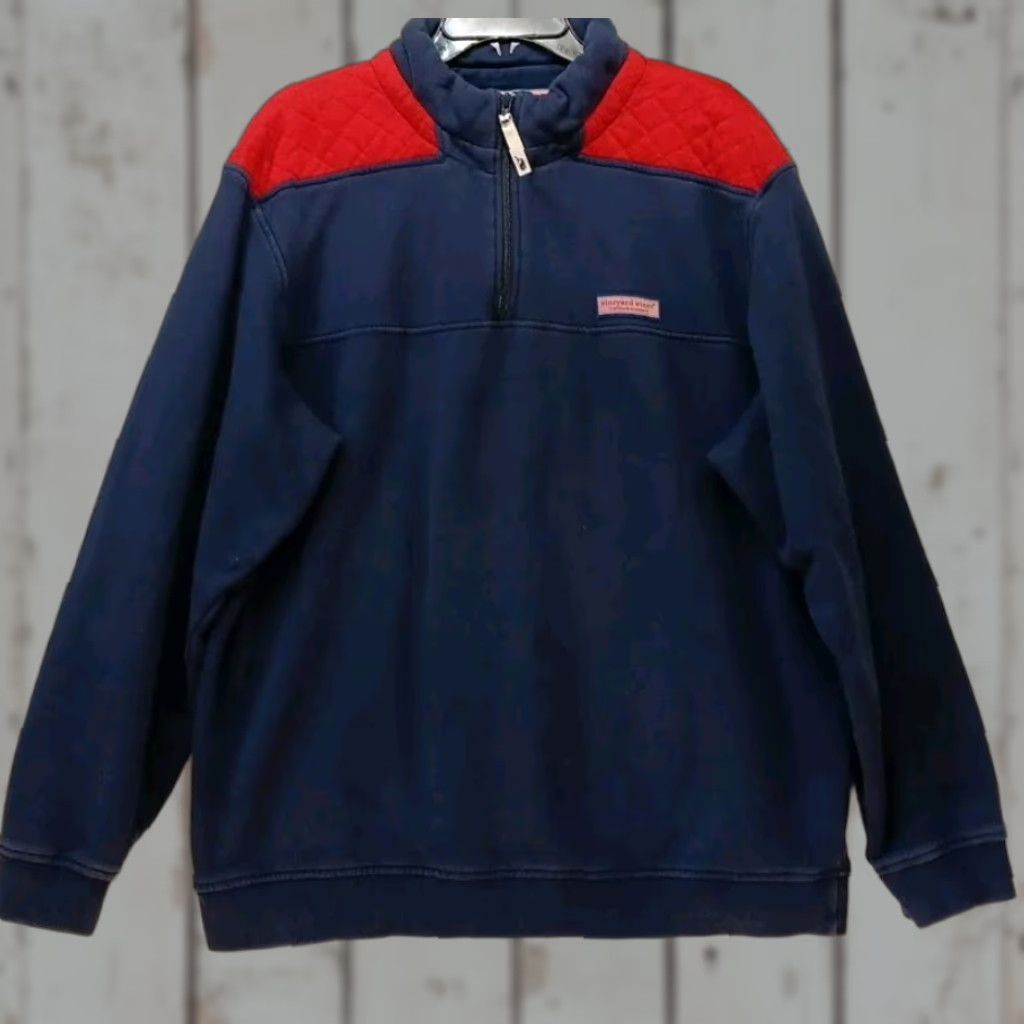 Vineyard Vines Vineyard Vines 1/4 Zip Sweatshirt Sweater Mens XL Blue Size US XL / EU 56 / 4 - 1 Thumbnail