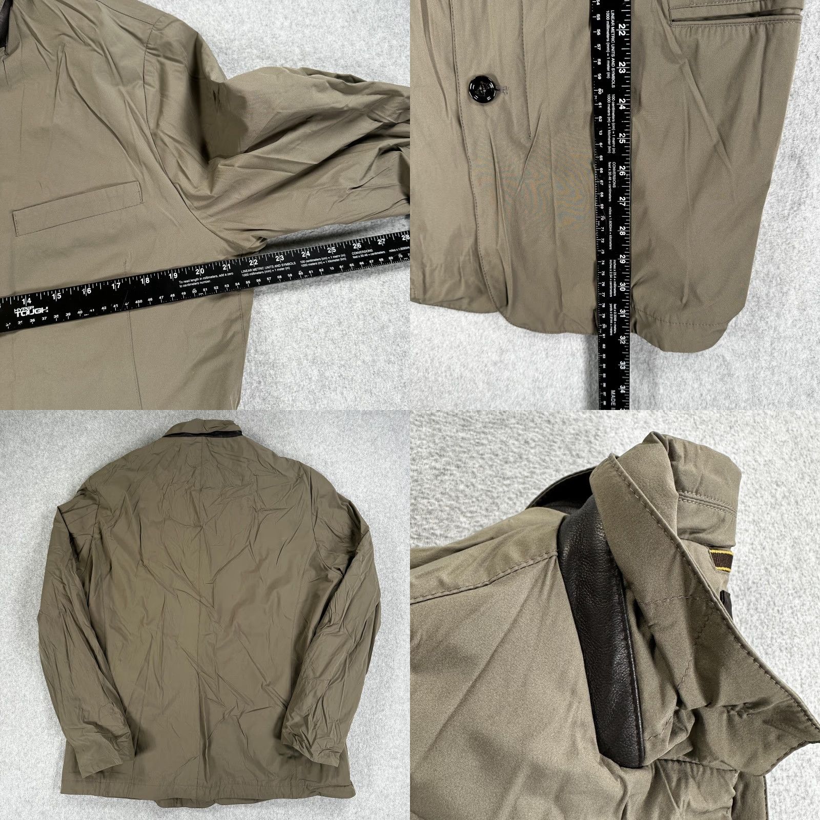 MooRER MooRER Field Jacket Mens XL 58 Green Polyester Full Zip Lined Coat, Button, Solid, Bomber Style, Business Casual Travel, Men, 58, Green, Regular Size US XXL / EU 58 / 5 - 9 Thumbnail