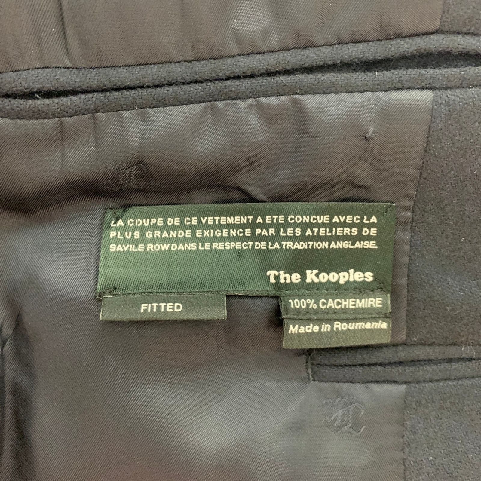 The Kooples THE KOOPLES Size 40 Navy Cashmere Peak Lapel Sport Coat Size 40R - 7 Thumbnail