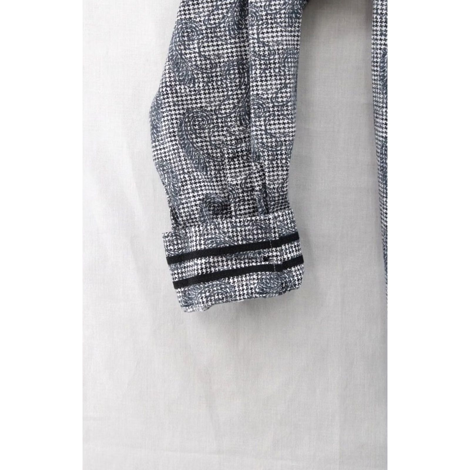 Robert Graham Robert Graham Shirt Mens 2XL Gray Paisley Houndstooth Button-Down Stylish Shirt Size US XXL / EU 58 / 5 - 4 Thumbnail