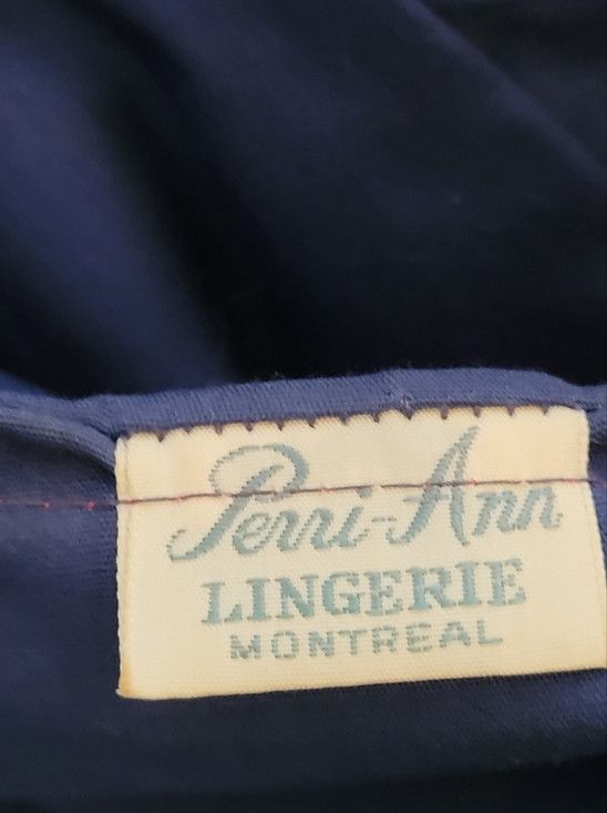 Vintage Perri-Ann Lingerie 60s Vintage Blue 2 Piece Maxi Dress - S Size S / US 4 / IT 40 - 11 Thumbnail