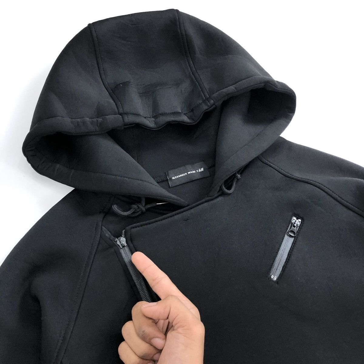 Alexander Wang × H&M Alexander Wang H&M Asymmetrical Scuba Zip Hoodie jacket Size US S / EU 44-46 / 1 - 7 Thumbnail