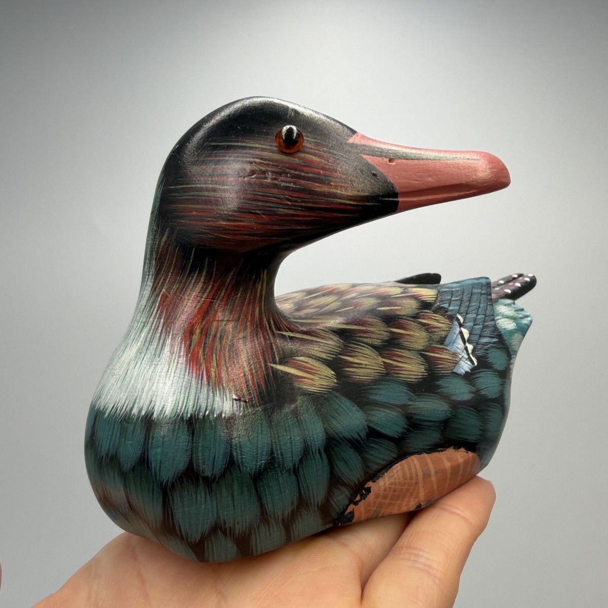 Vintage Vintage Wooden Duck Folk Art Bird Rustic Home Decor Size ONE SIZE - 4 Thumbnail