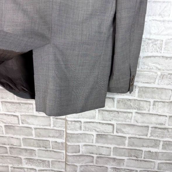 Brooks Brothers Brooks Brothers Blazer Jacket Mens 41R 2 Button Notch Lapel Wool Stretch Gray Solid Vented 4-Button Sleeve Regular Size 42R - 5 Thumbnail