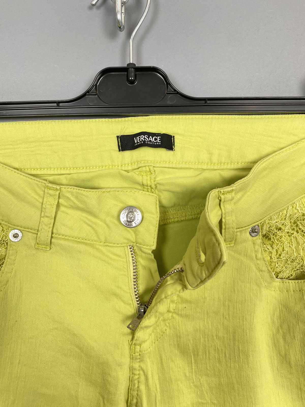 Versace Jeans Couture Versace Jeans Couture Trousers Jeans Women Size 31*45 Yellow Size 31" - 4 Thumbnail