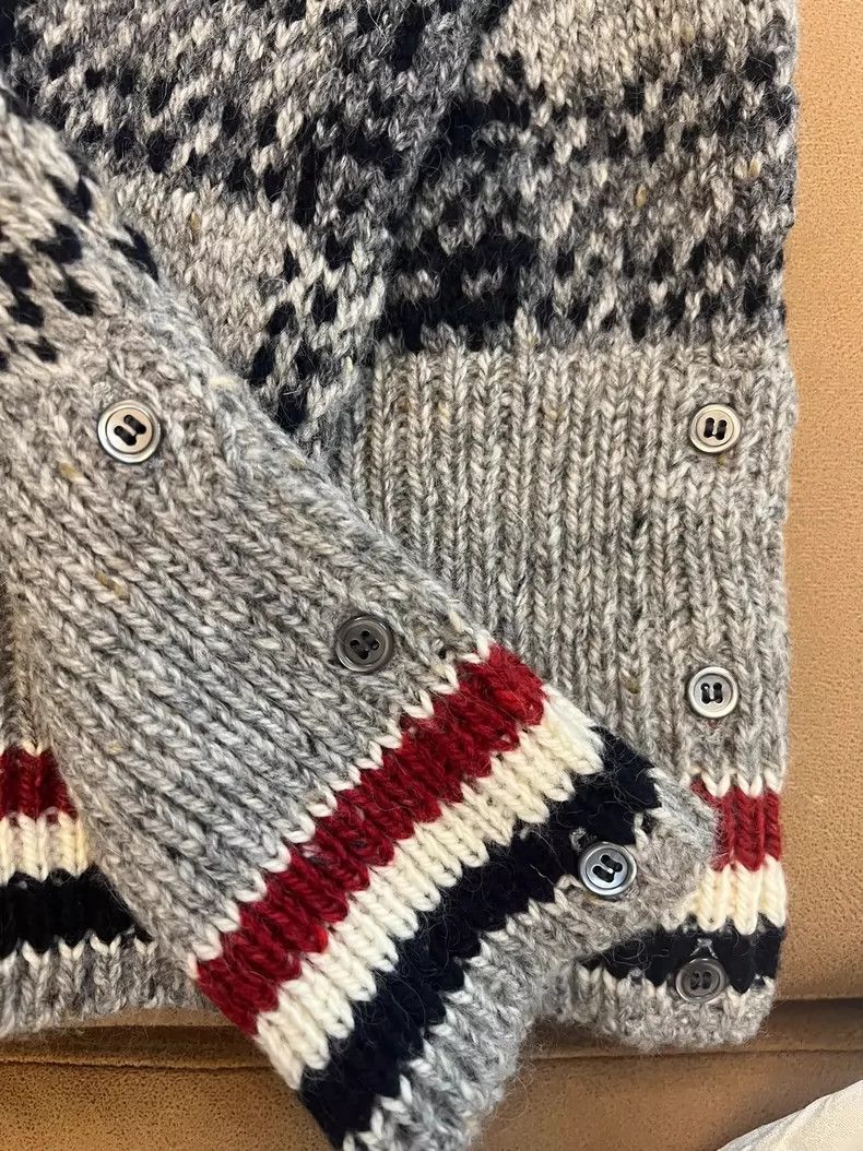 Thom Browne Thom Browne Grey checked sweater Size US S / EU 44-46 / 1 - 3 Thumbnail
