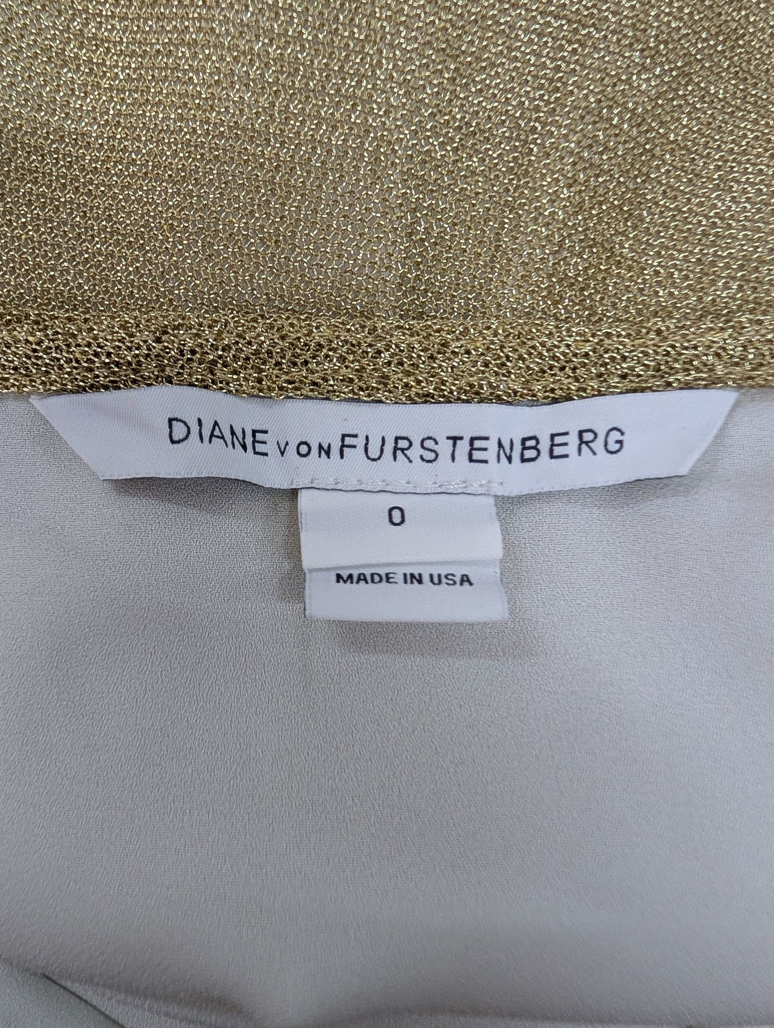 Diane von Furstenberg Diane Von Furstenberg Gold Glittering Maxi Dress Size XS / US 0-2 / IT 36-38 - 5 Thumbnail