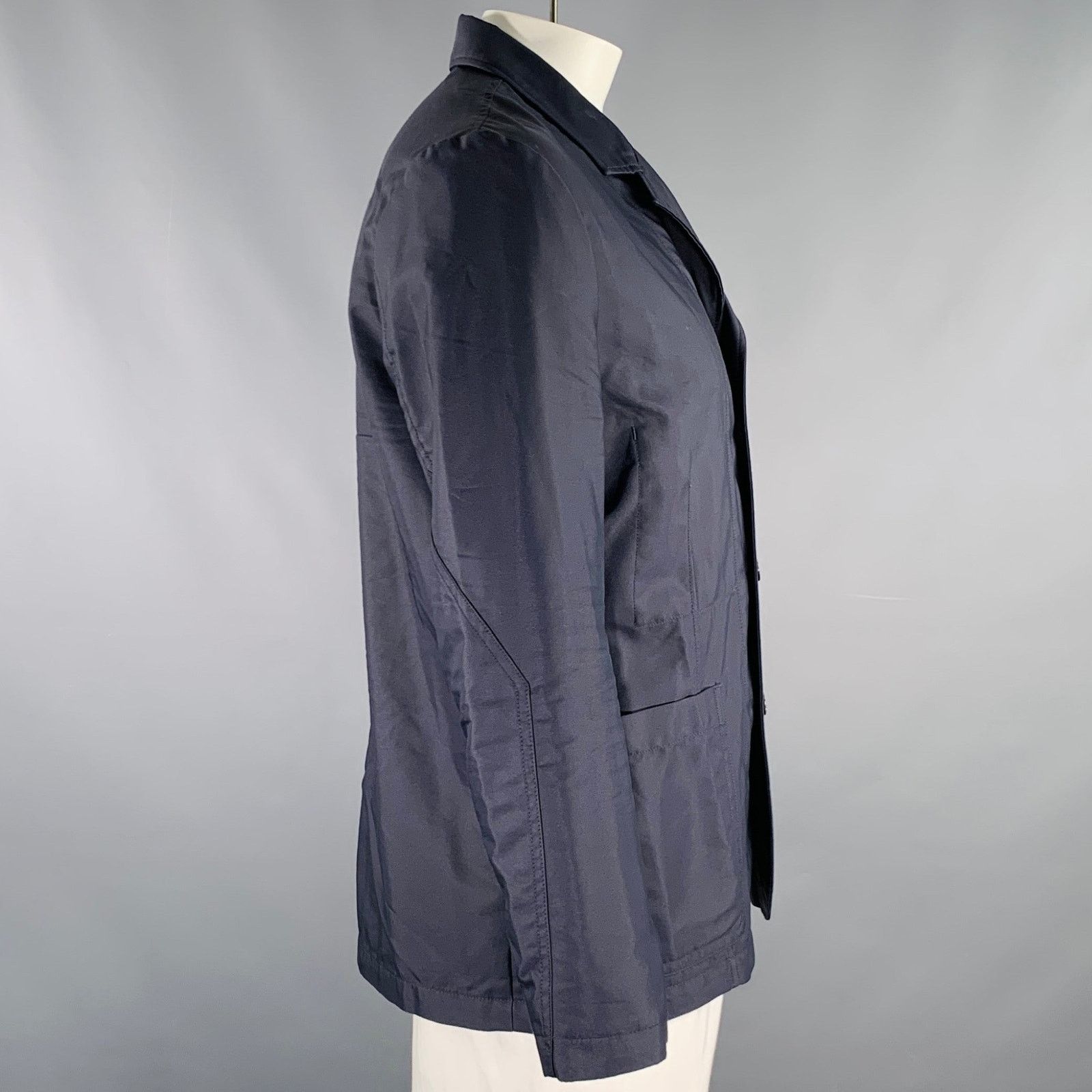 Paul Smith PAUL SMITH Size XL Navy Nylon Cotton Single Breasted Jacket Size US XL / EU 56 / 4 - 2 Thumbnail