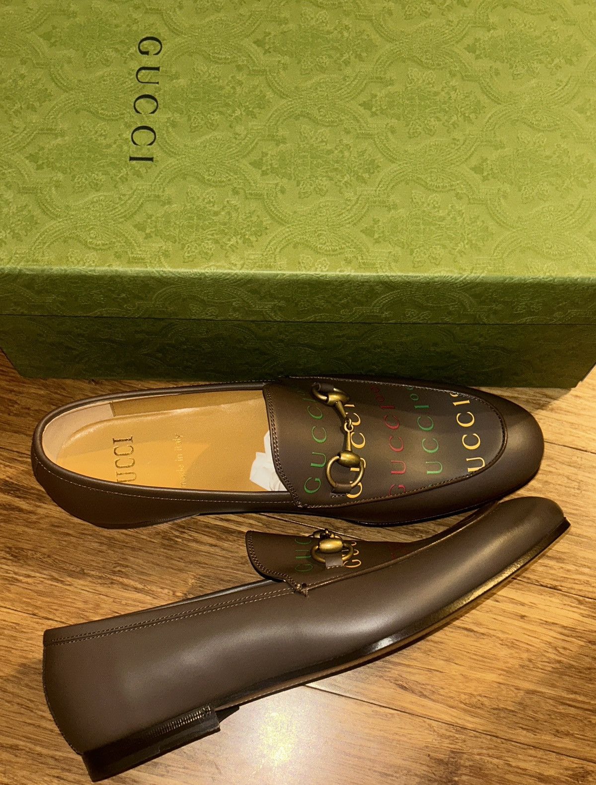 Gucci Gucci Horsebit Logo Loafer Leather Upper and Sole Moccasin Size US 8.5 / EU 41-42 - 6 Thumbnail