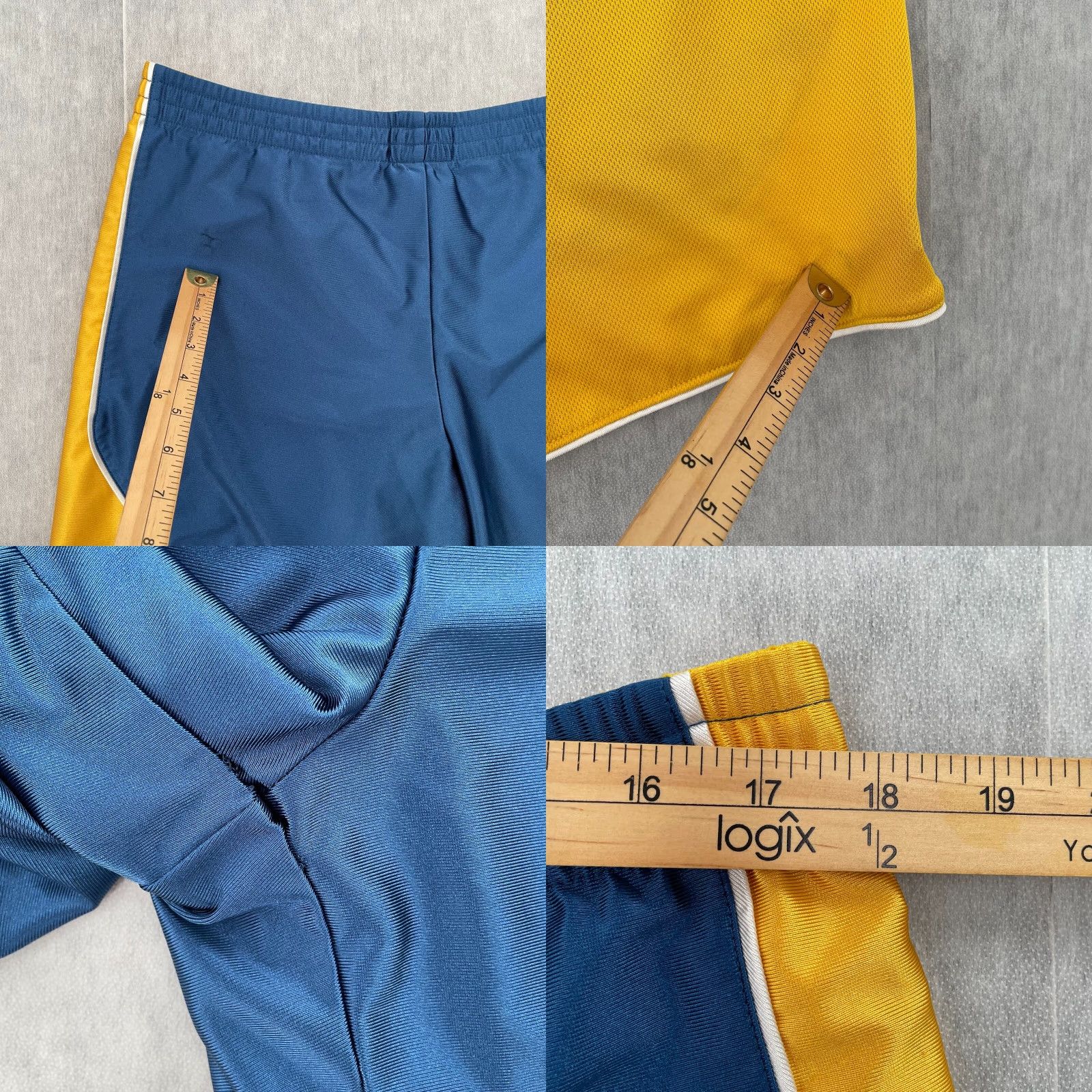 Nike VINTAGE Nike Shorts Adult Large Blue Yellow Reversible Stitched Logo Mens L Size US 33 - 8 Thumbnail